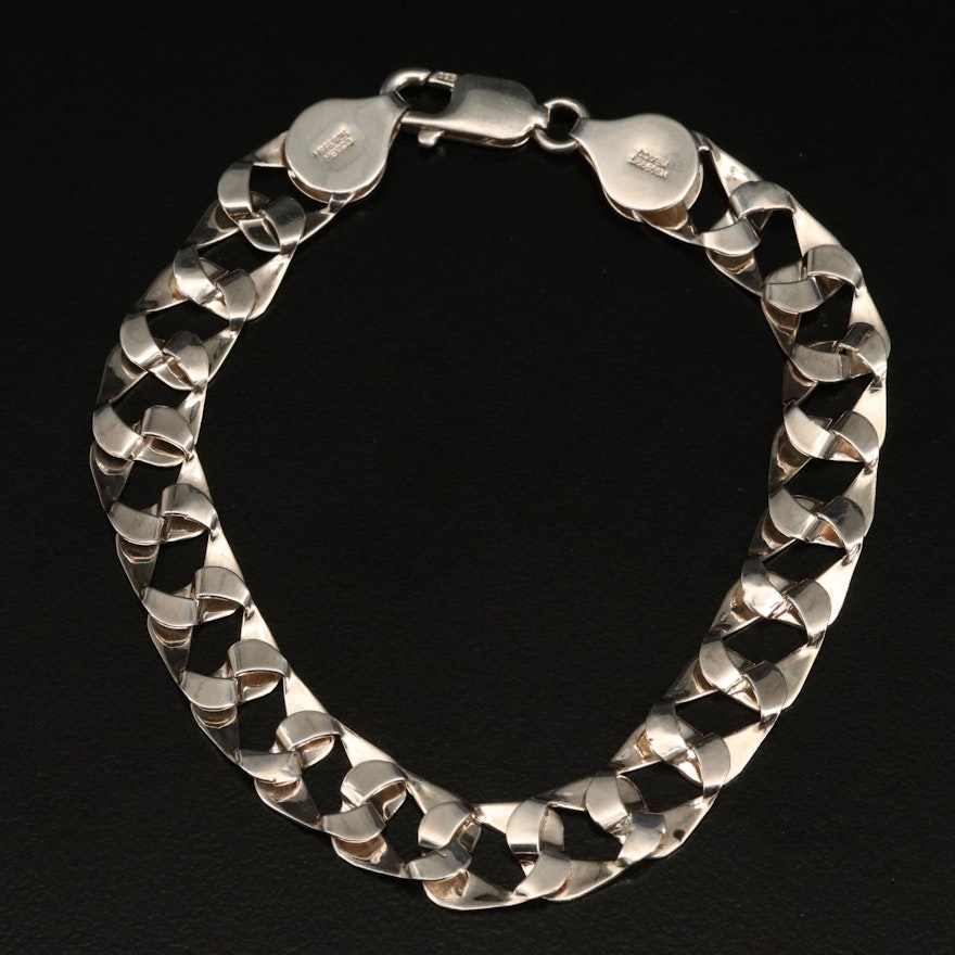 Sterling Curb Chain Bracelet