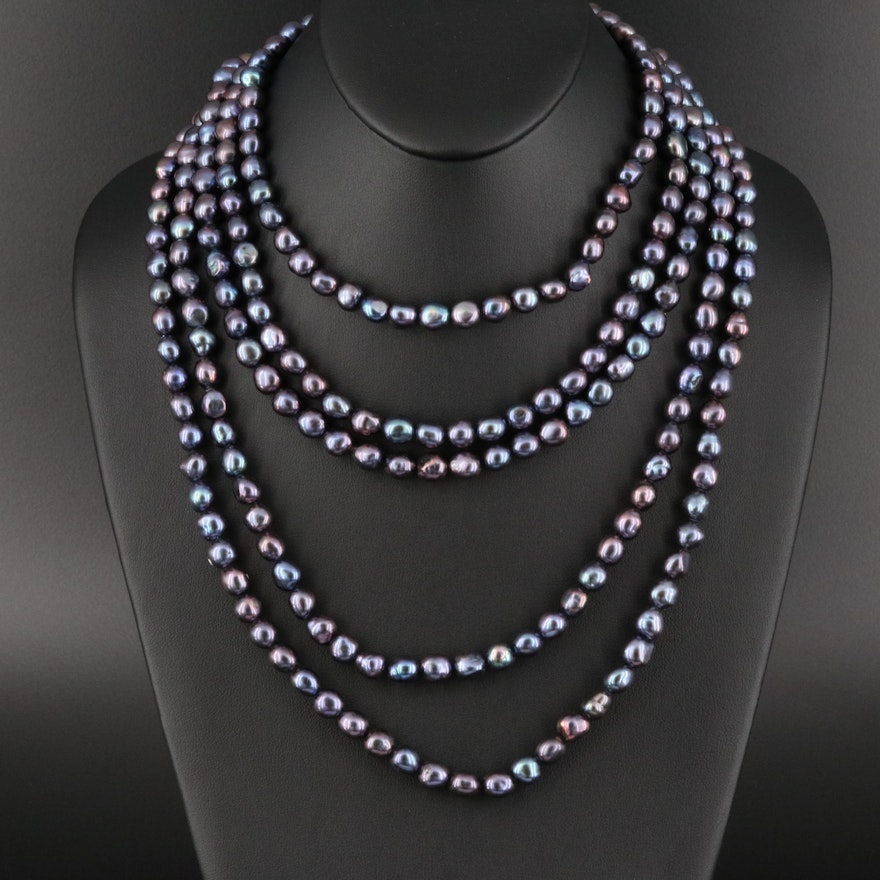 Endless Pearl Rope Necklace
