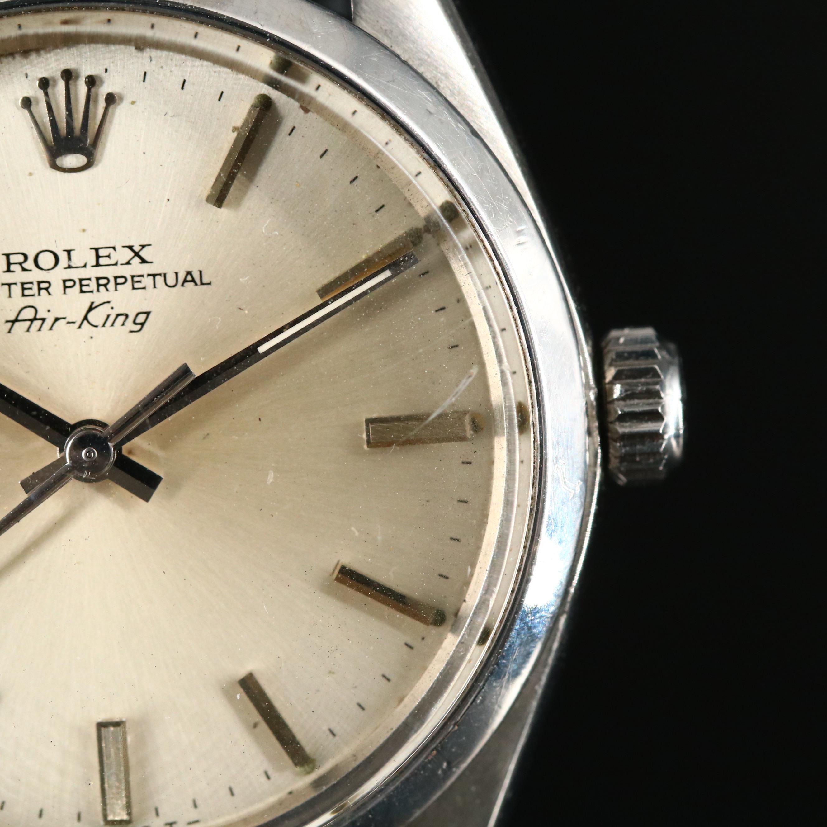 1979 Rolex Air-King Model 5500 Stainless Steel Watch
