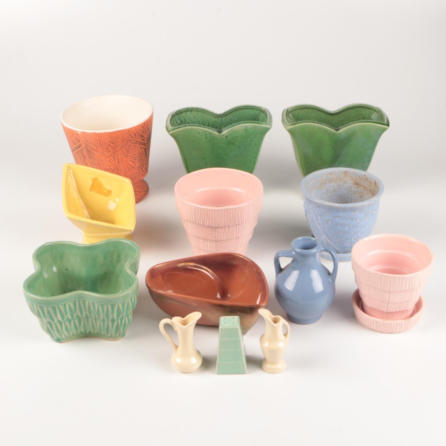 McCoy, Robinson Ransbottom, Nelson McCoy and More Art Pottery Vases and Planters