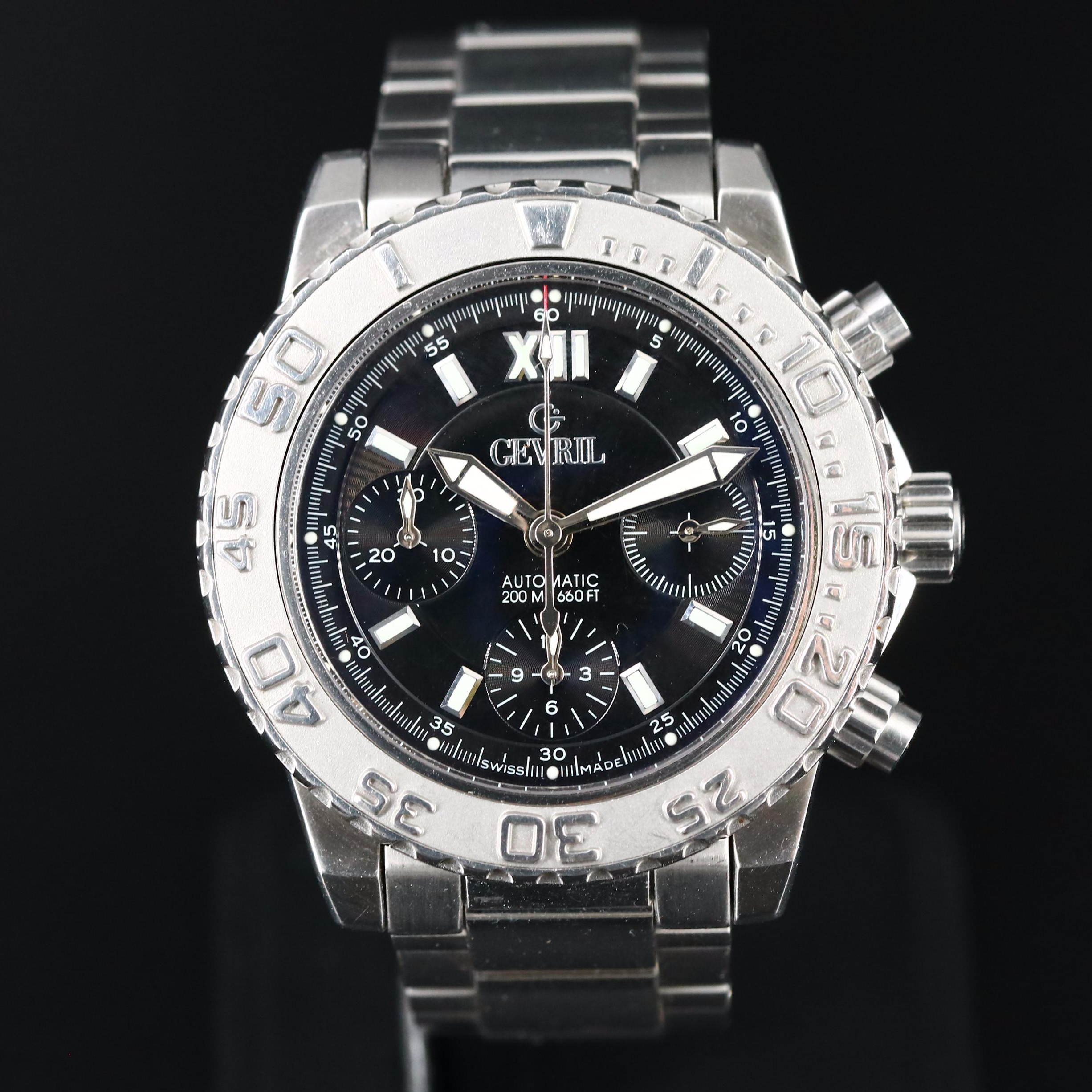 Gevril Sea Cloud Chronograph Stainless Steel Automatic Watch