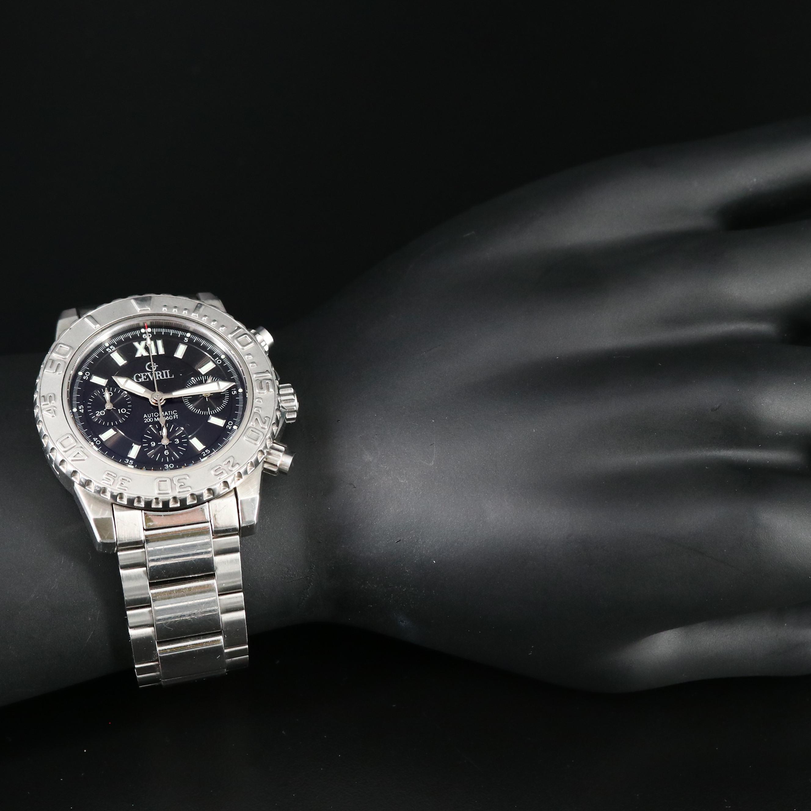 Gevril Sea Cloud Chronograph Stainless Steel Automatic Watch