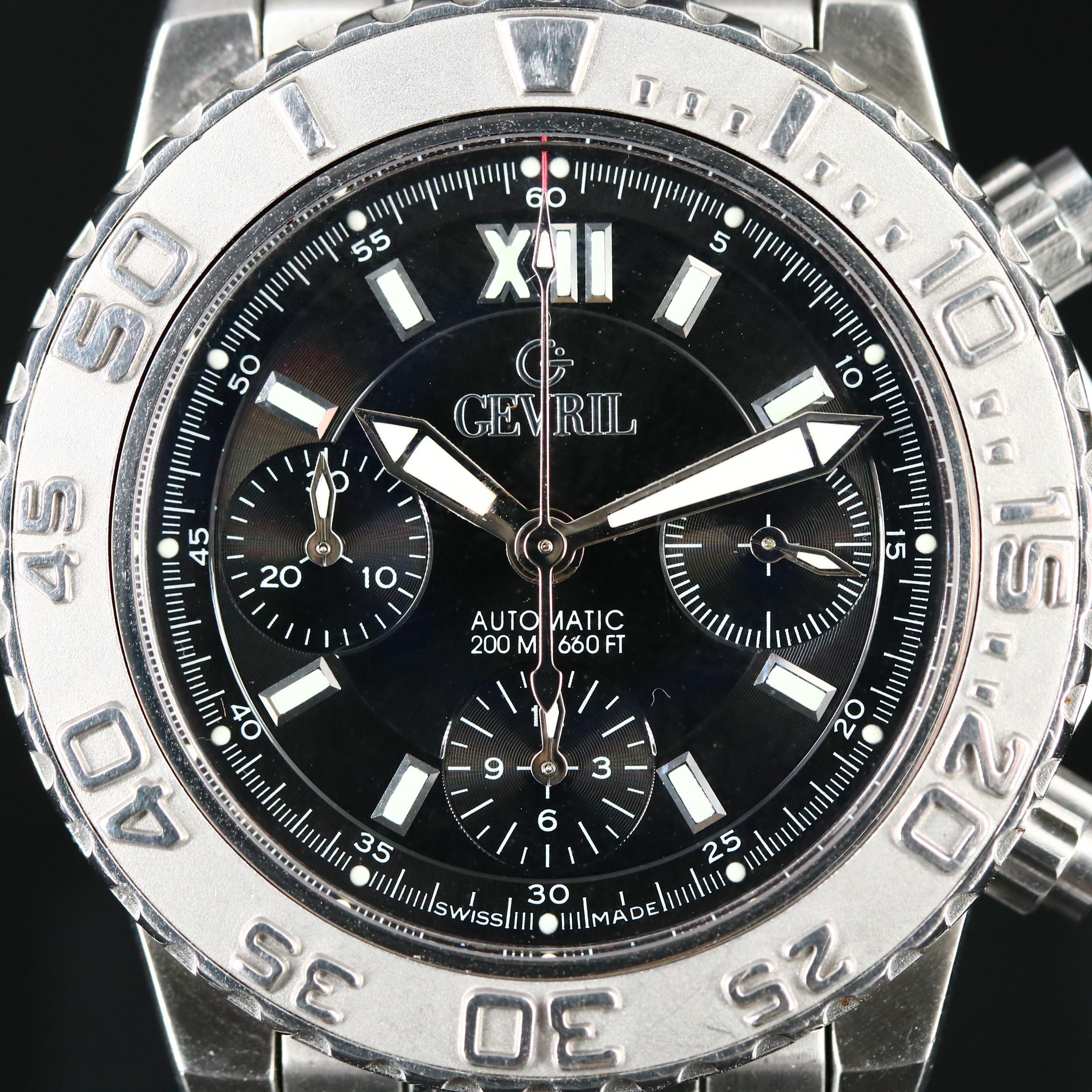 Gevril Sea Cloud Chronograph Stainless Steel Automatic Watch