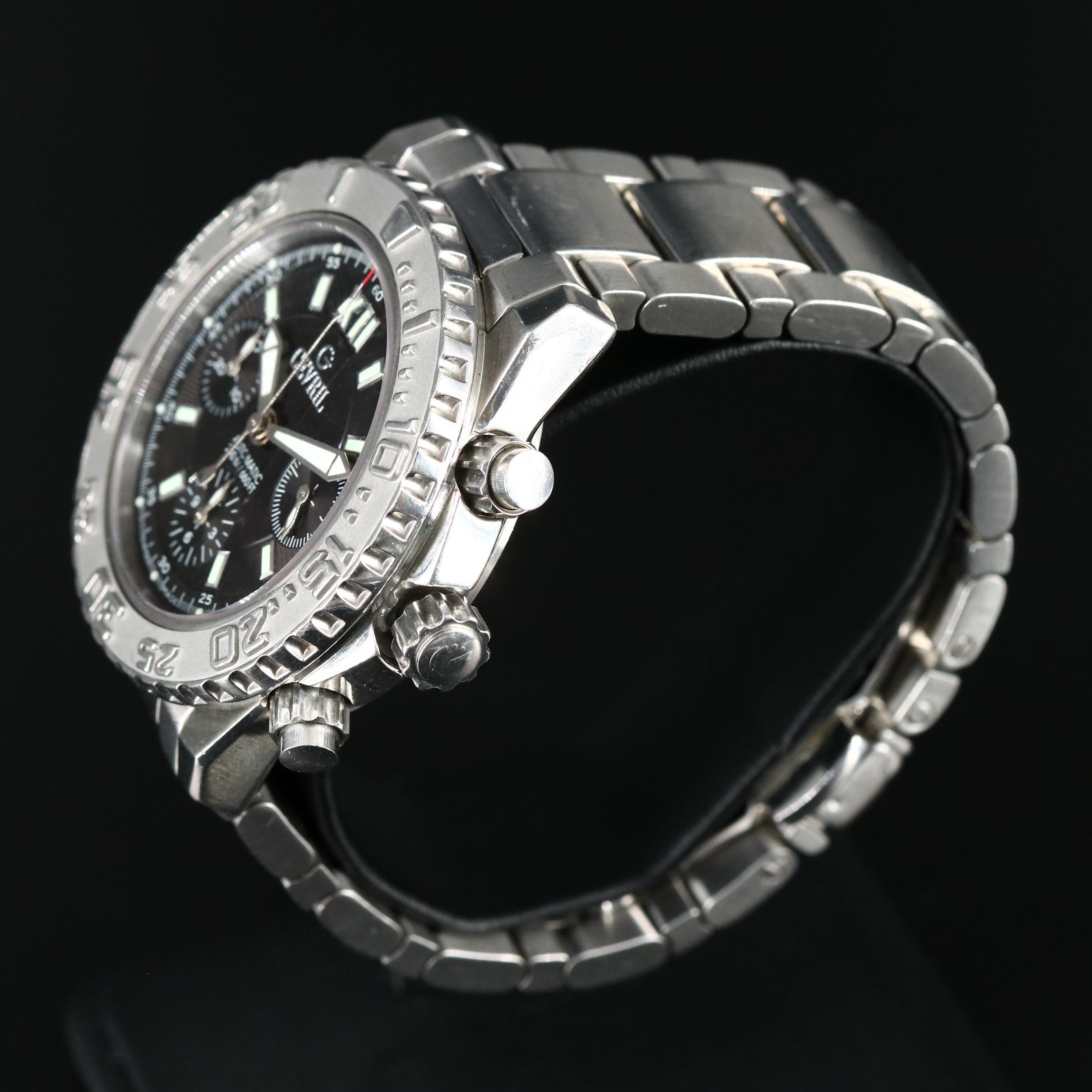 Gevril Sea Cloud Chronograph Stainless Steel Automatic Watch