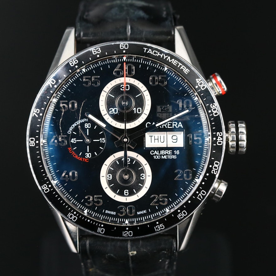 TAG Heuer Carrera Automatic Stainless Steel Chronograph Wristwatch