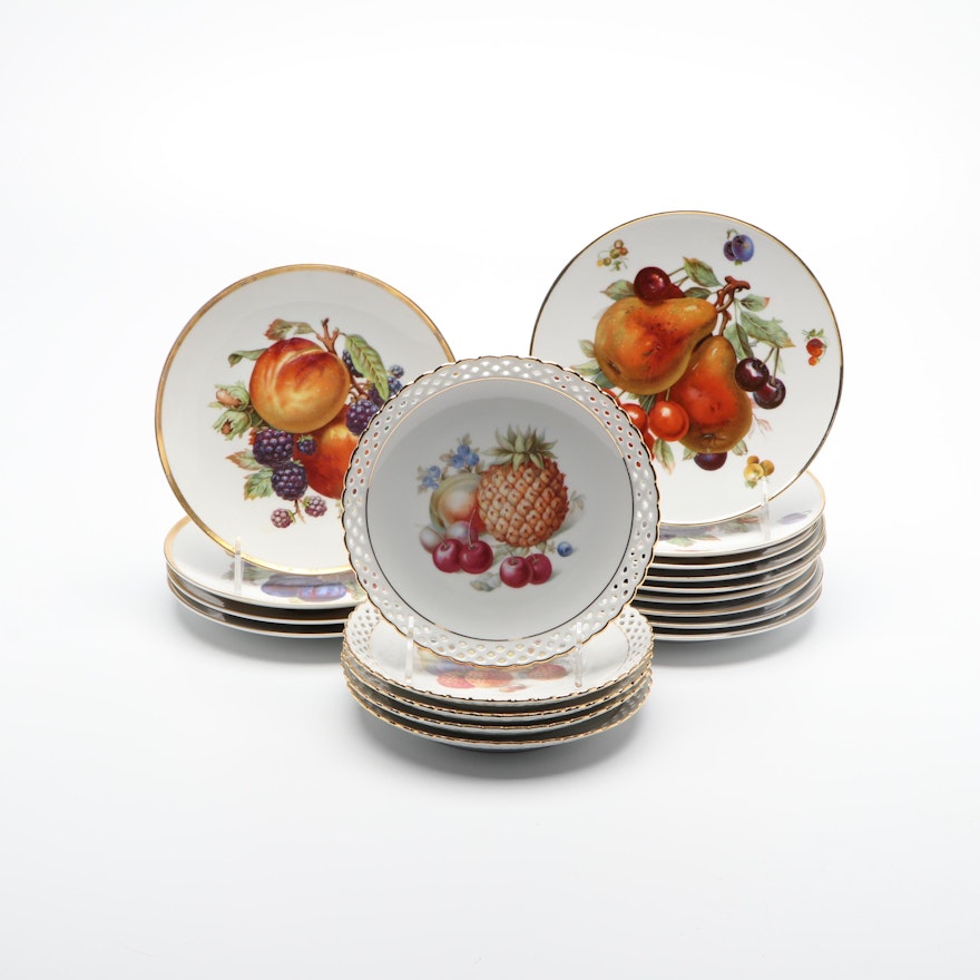 Mitterteich, Debra (Bavarian) and Schumann Hand-Painted Porcelain Plates