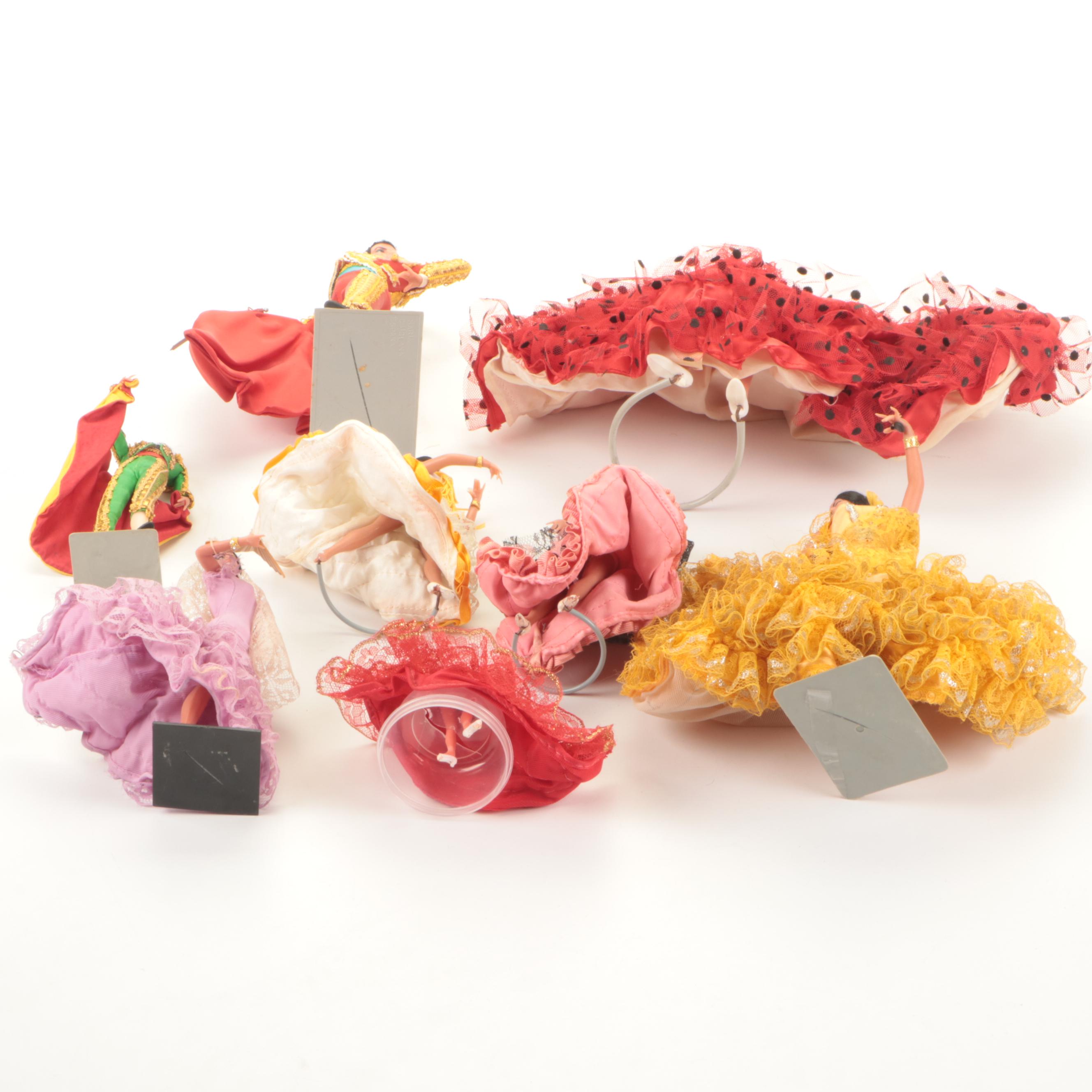Marin Chiclana Spanish Flamenco and Matador Bullfighter Dolls
