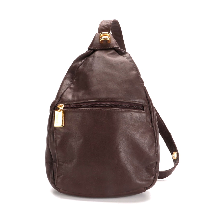 Tignanello Sling Bag in Brown Leather