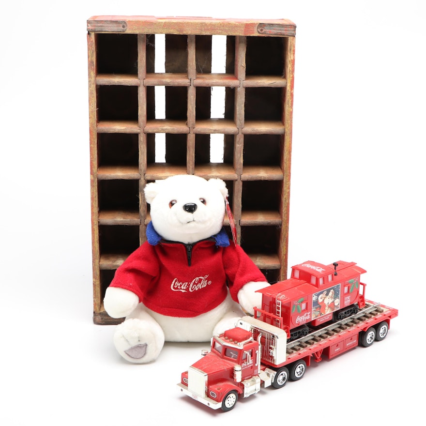 Vintage Coca-Cola Polar Bear, Crate, Engine and Semi-Truck