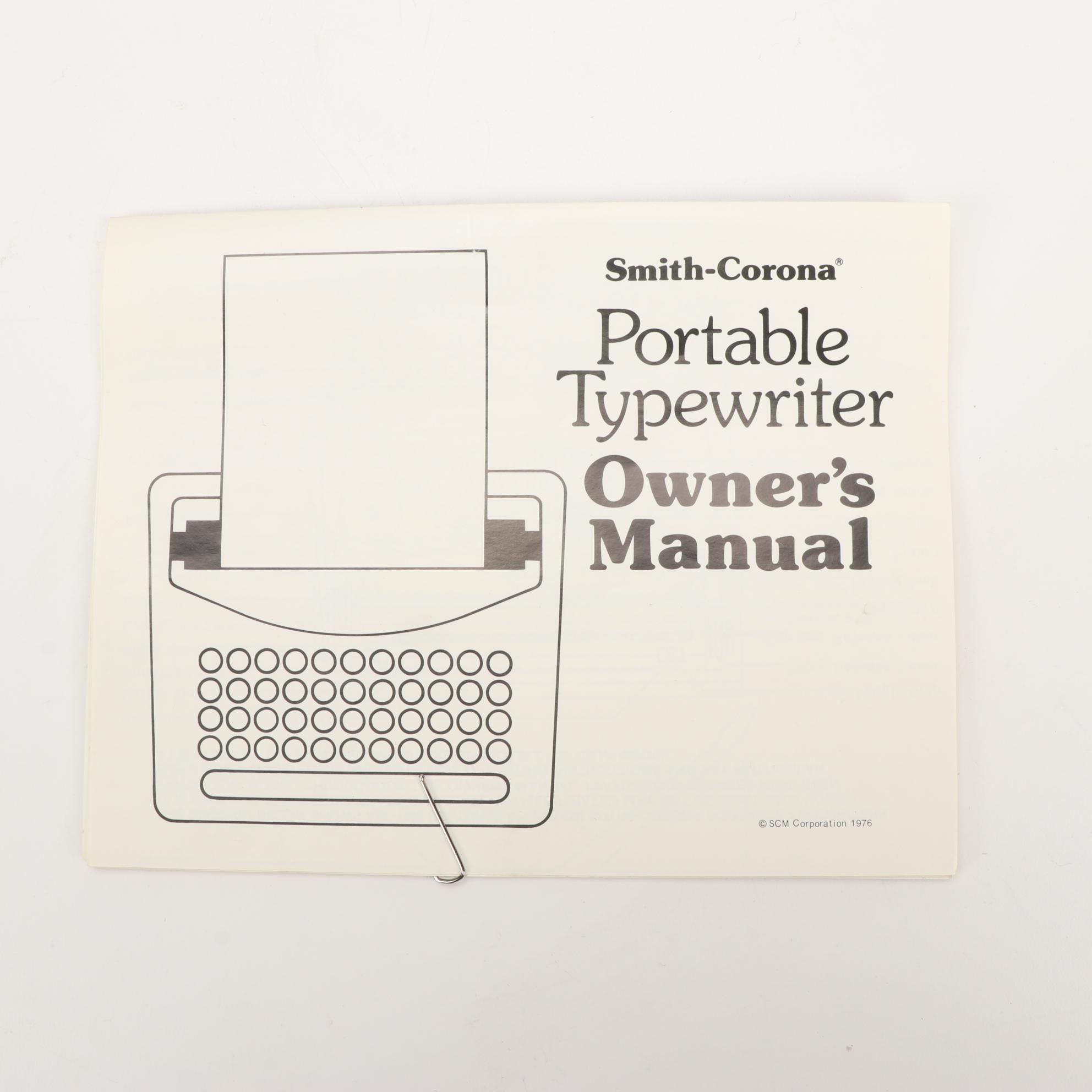 Smith-Corona Corsair Deluxe Portable Typewriter, 1970s