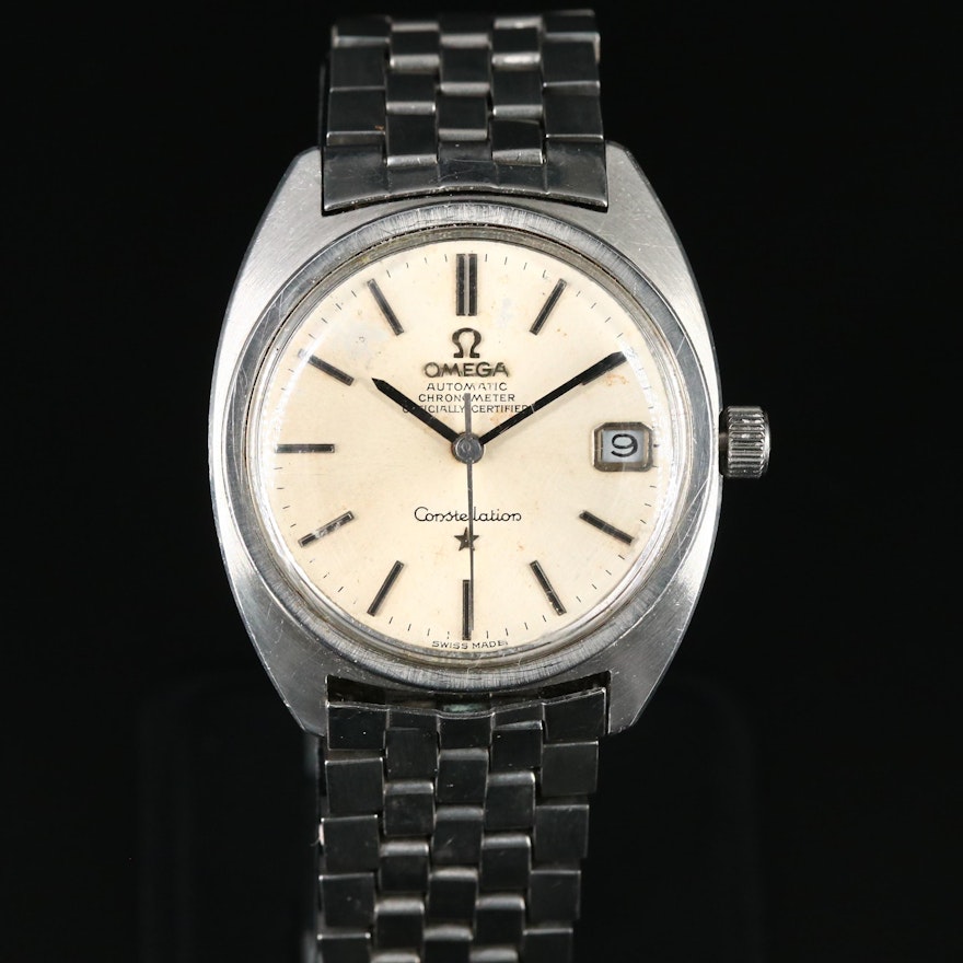 Omega Automatic Constellation Stainless Steel Wristwatch