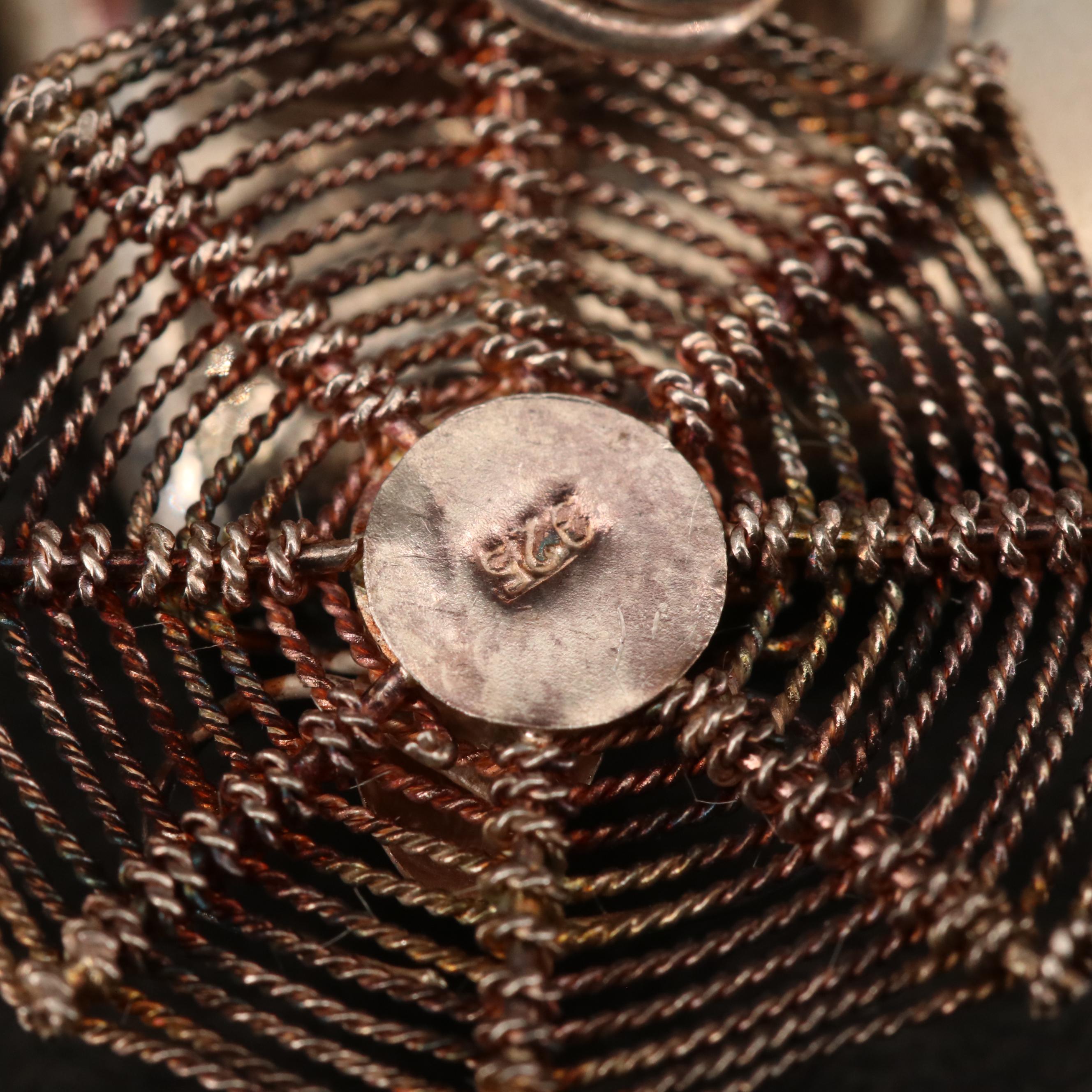 Sterling Silver Charm Bracelet Including Rhinestones and Enamel