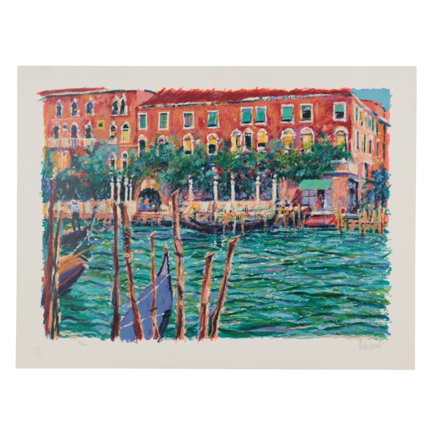 Aldo Luongo Serigraph "Springtime in Venice," Late 20th Century