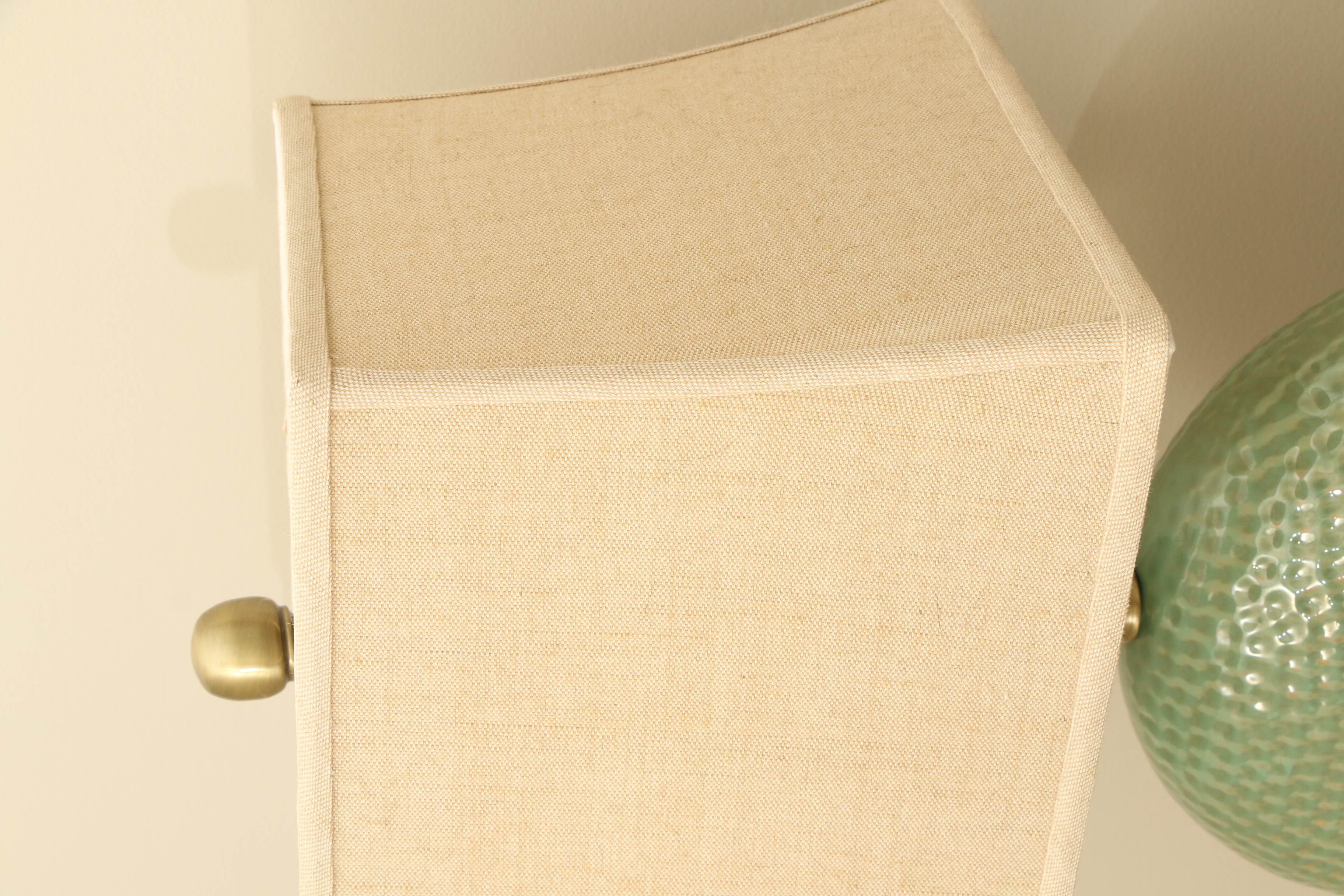 Uttermost "Destin" Disc-Shaped Green Ceramic Table Lamps, Pair