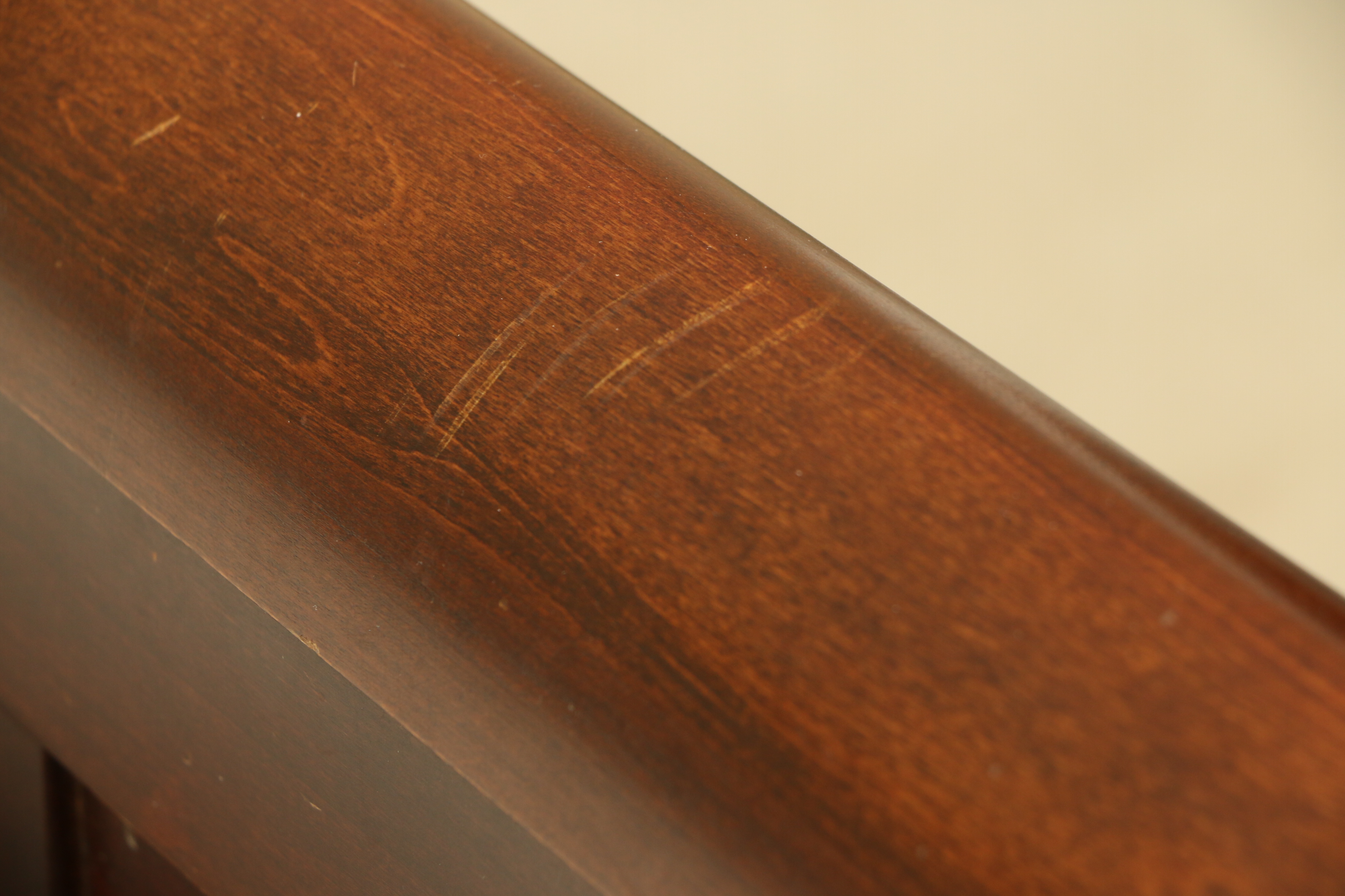 Broyhill Louis Philippe Style Mahogany-Stained King Sleigh Bed and Nightstands