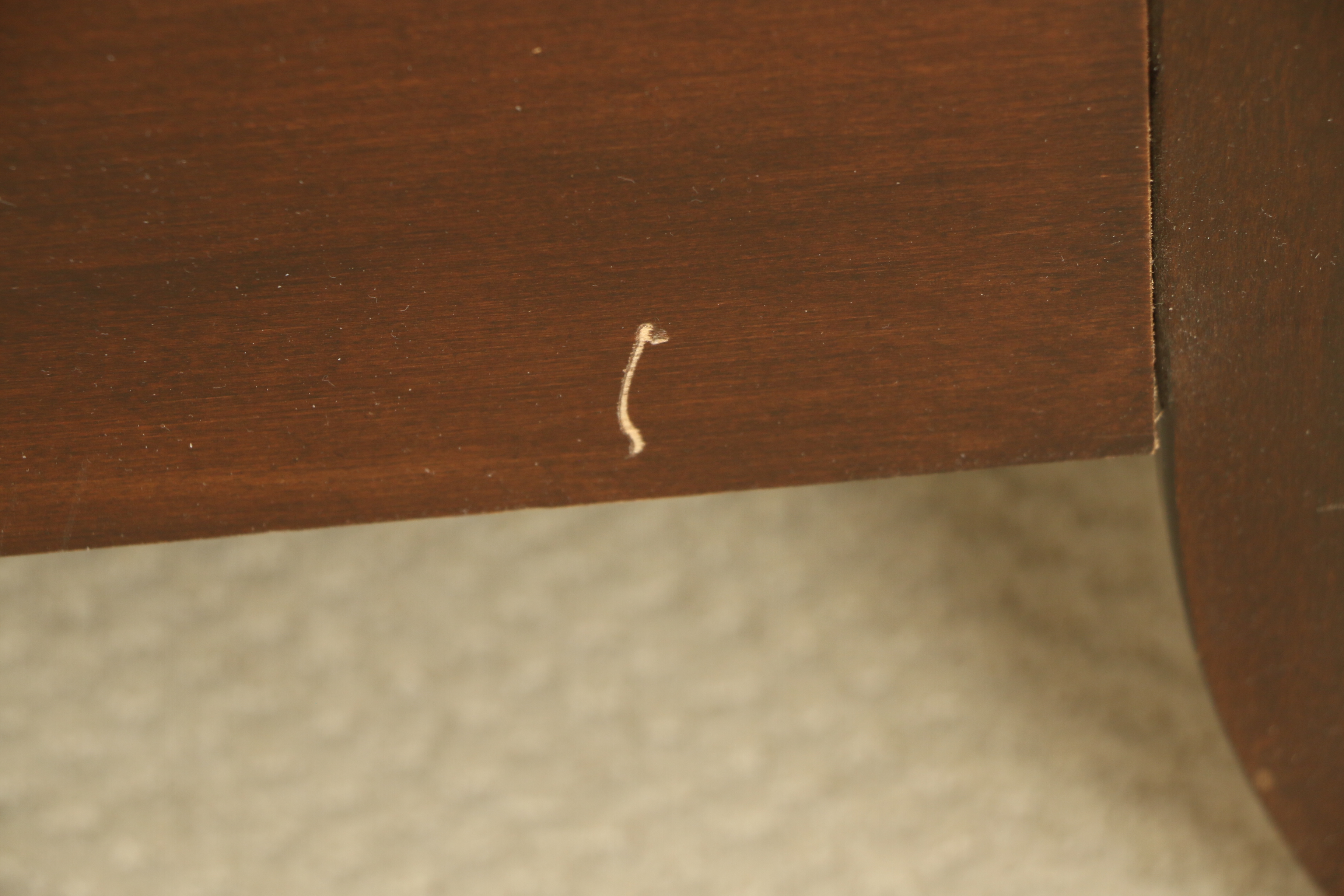 Broyhill Louis Philippe Style Mahogany-Stained King Sleigh Bed and Nightstands