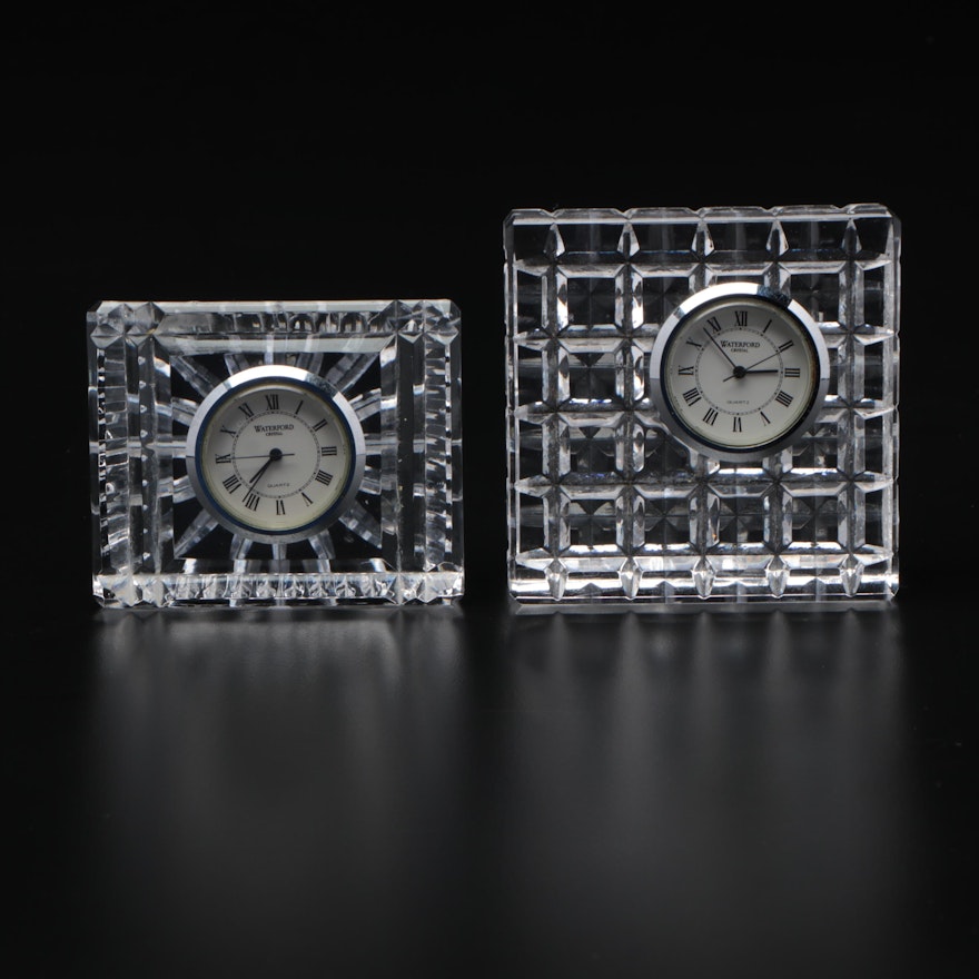 Waterford Crystal Desk Clocks, Contemporary
