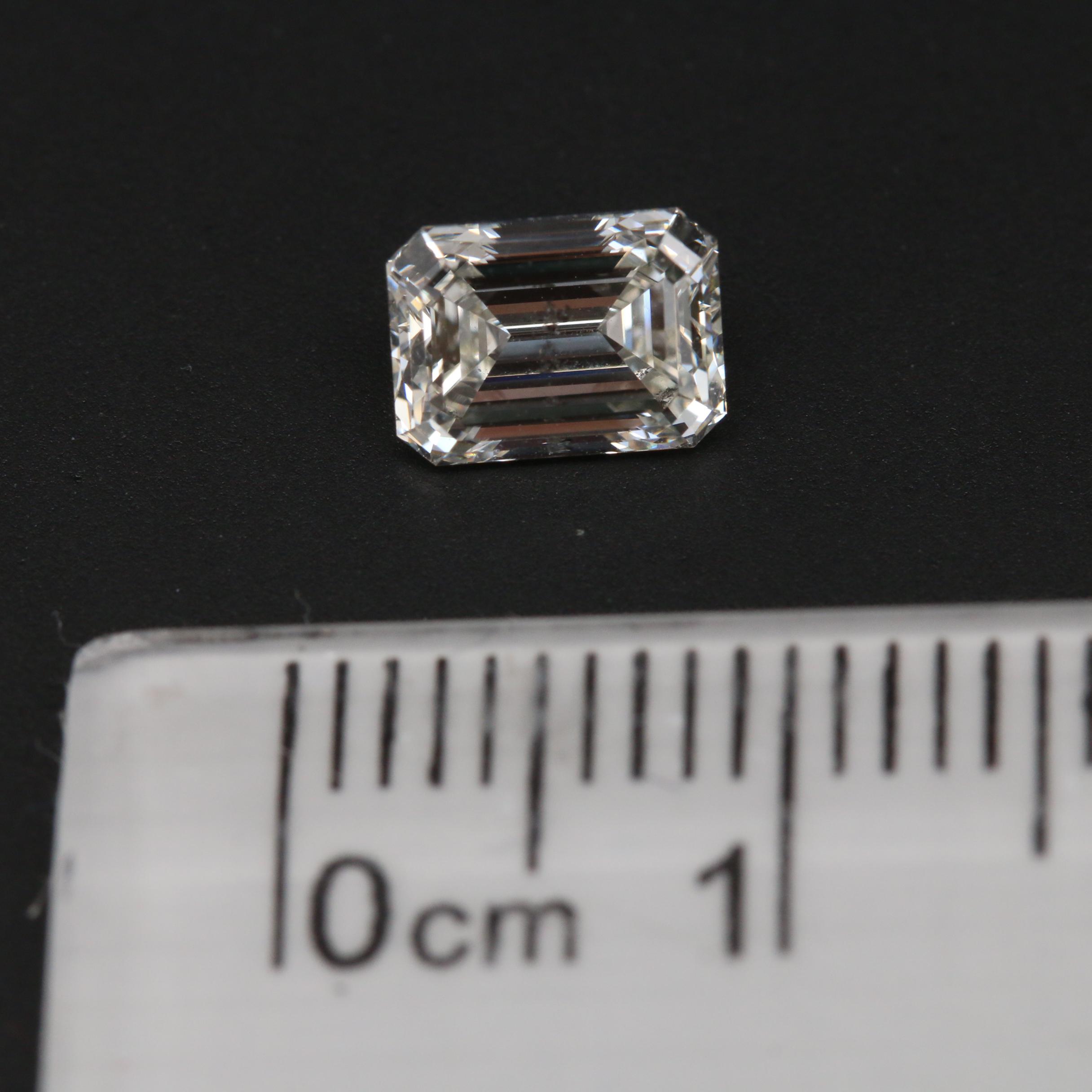 Loose 1.08 CT Emerald Cut Diamond with GIA Report