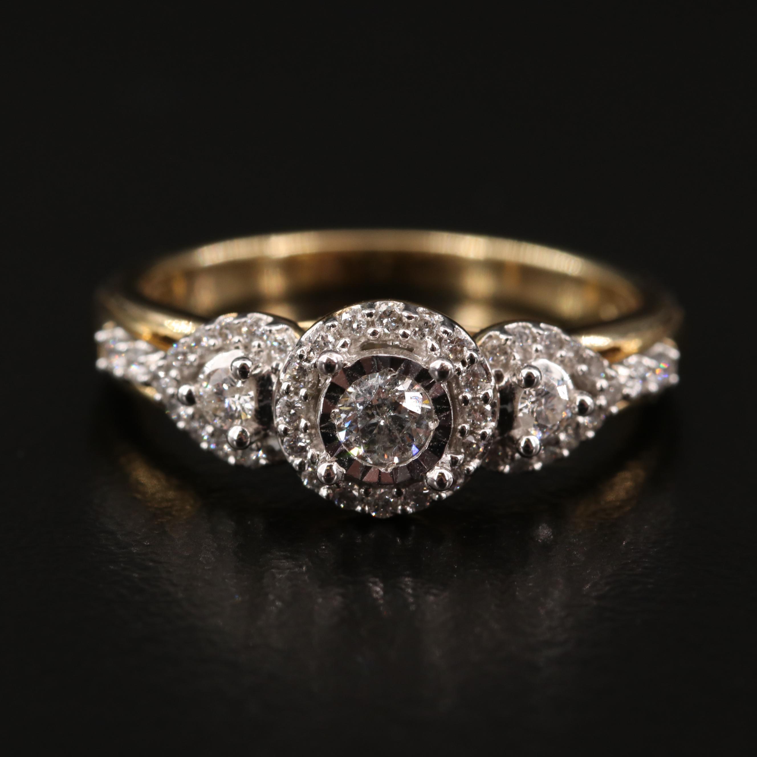 10K Diamond Ring