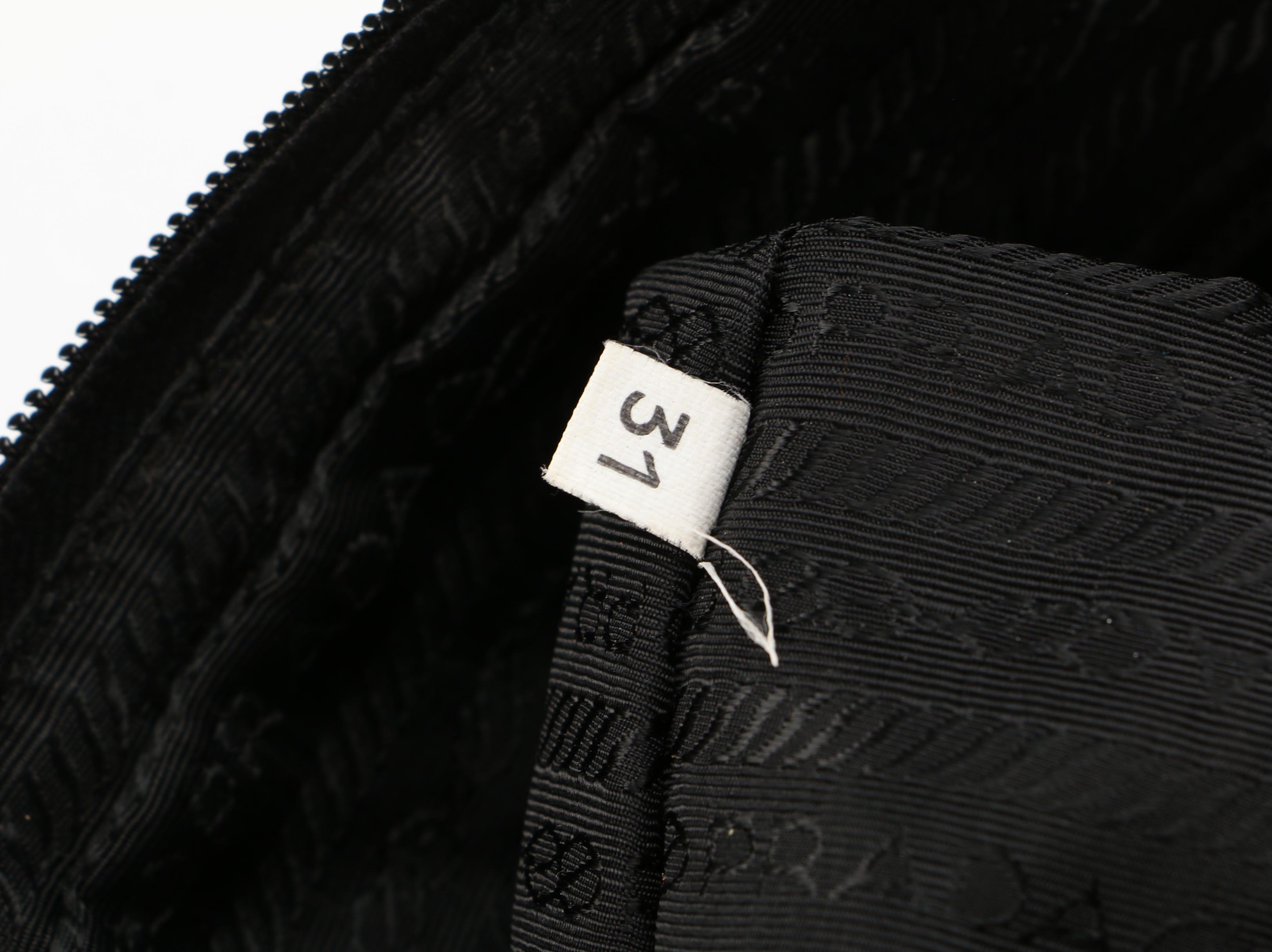 Prada Top Handle Bag in Black Tessuto Nylon with Leather Trim Handles