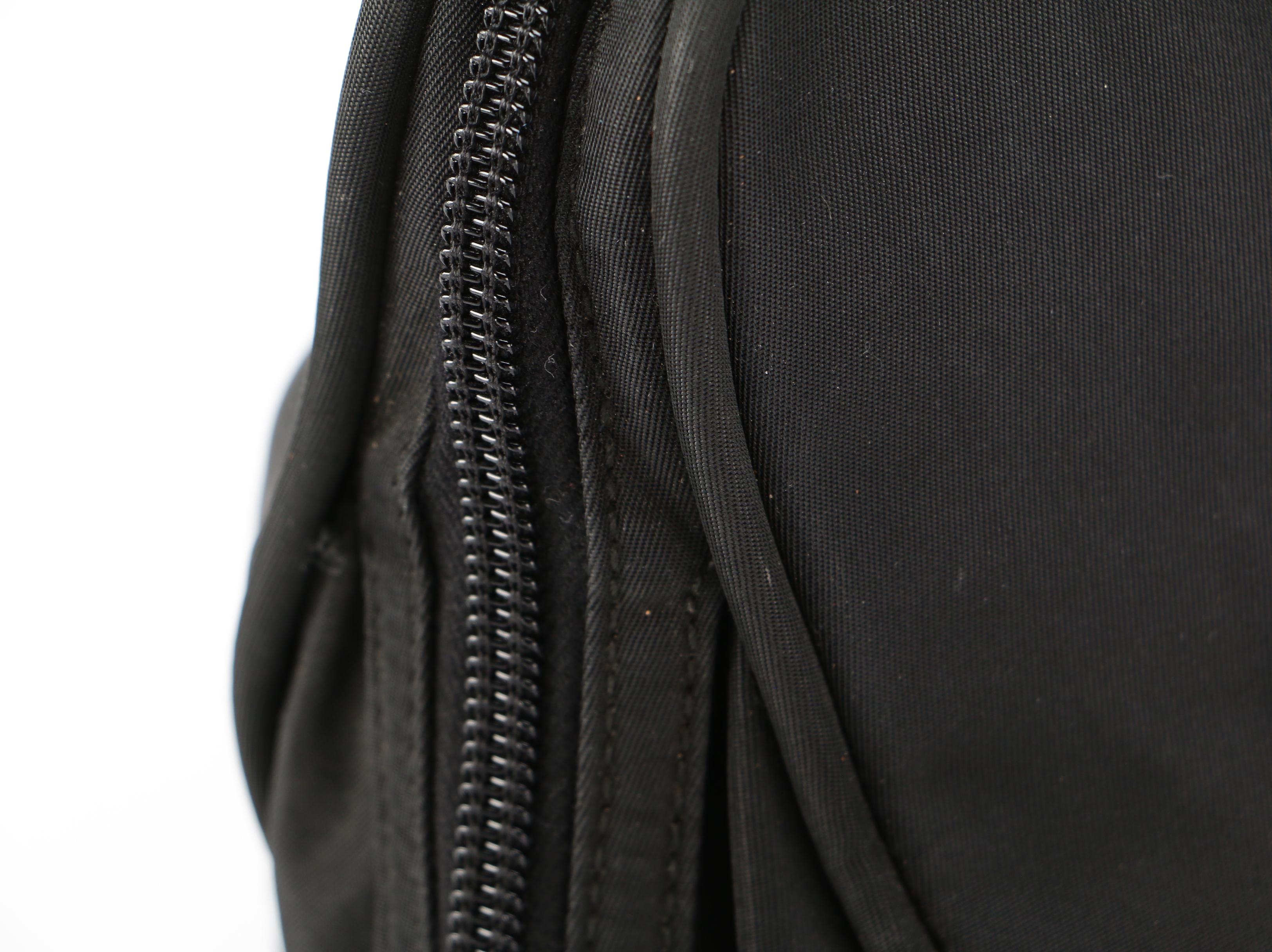 Prada Top Handle Bag in Black Tessuto Nylon with Leather Trim Handles