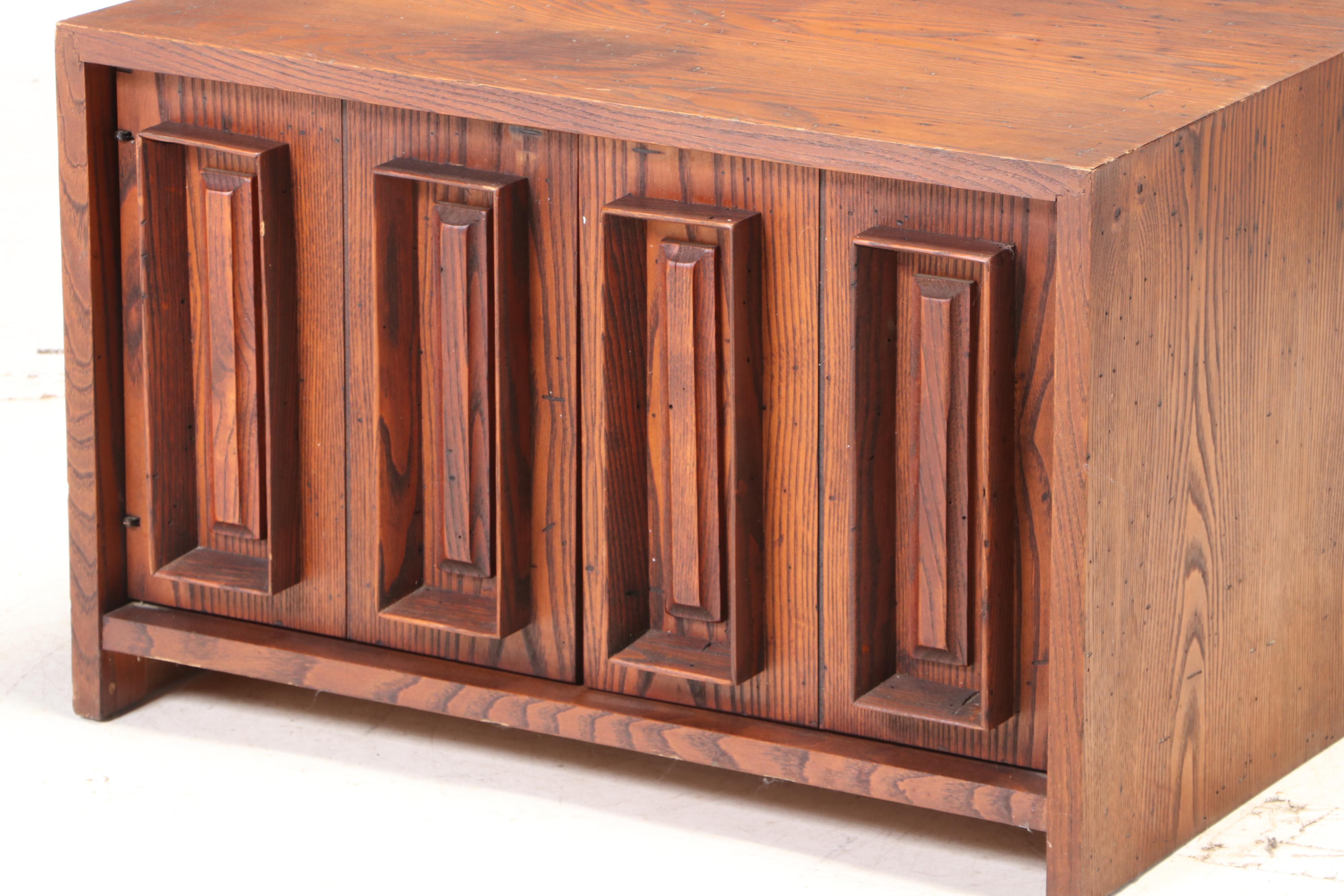 Dillingham Mid Century Modern Chestnut Side Cabinet