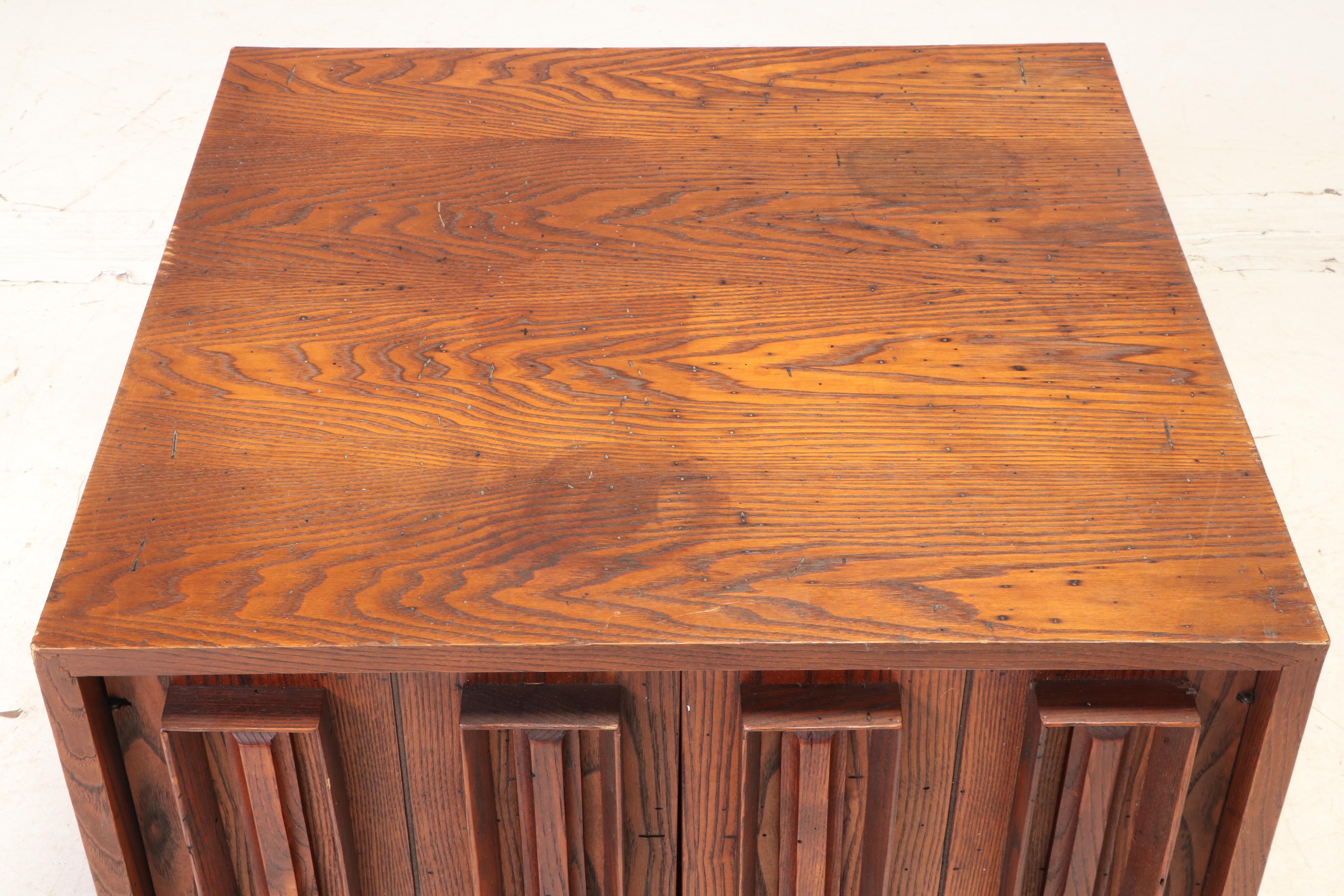 Dillingham Mid Century Modern Chestnut Side Cabinet