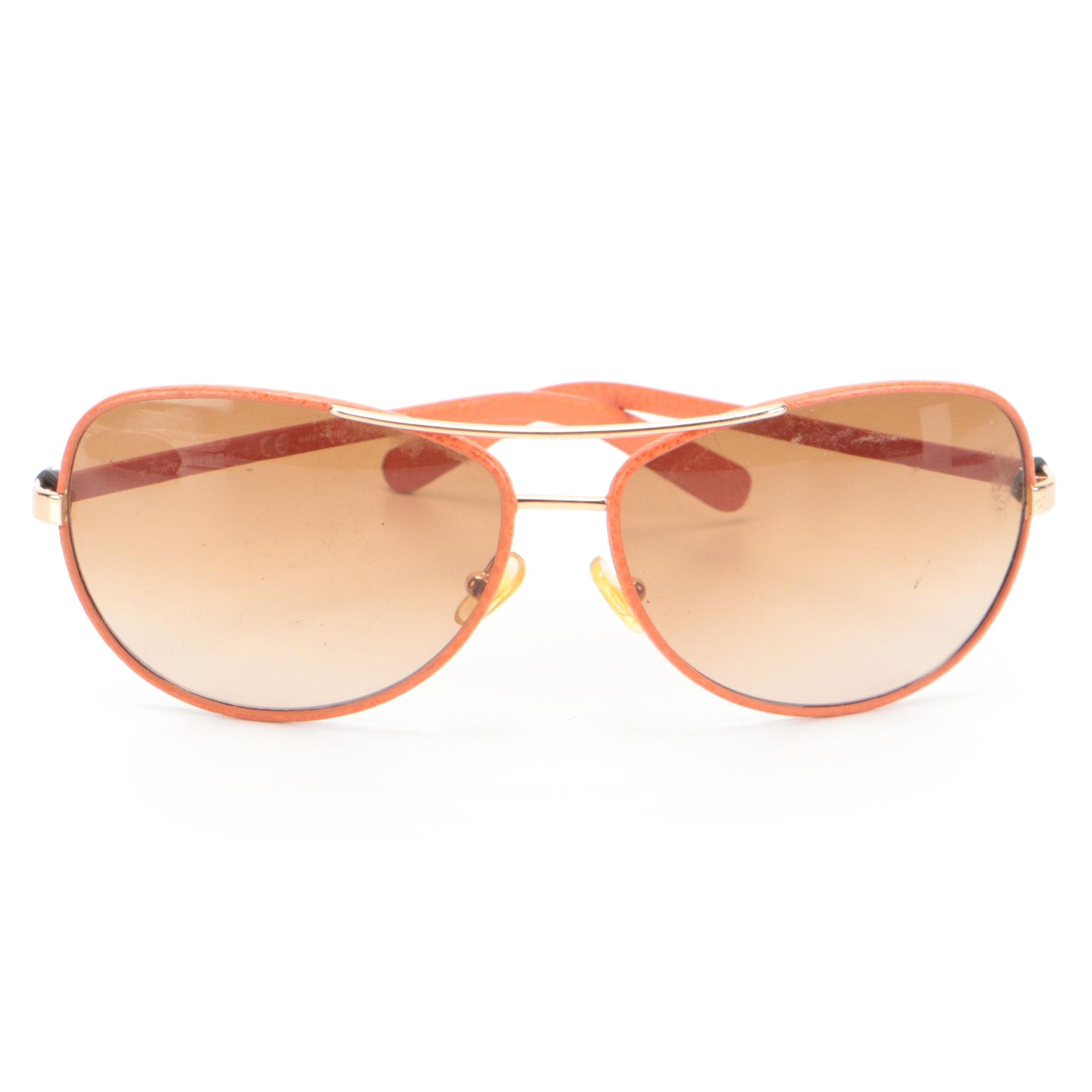 Tory Burch TY5013Q in Aviators in Orange Leather