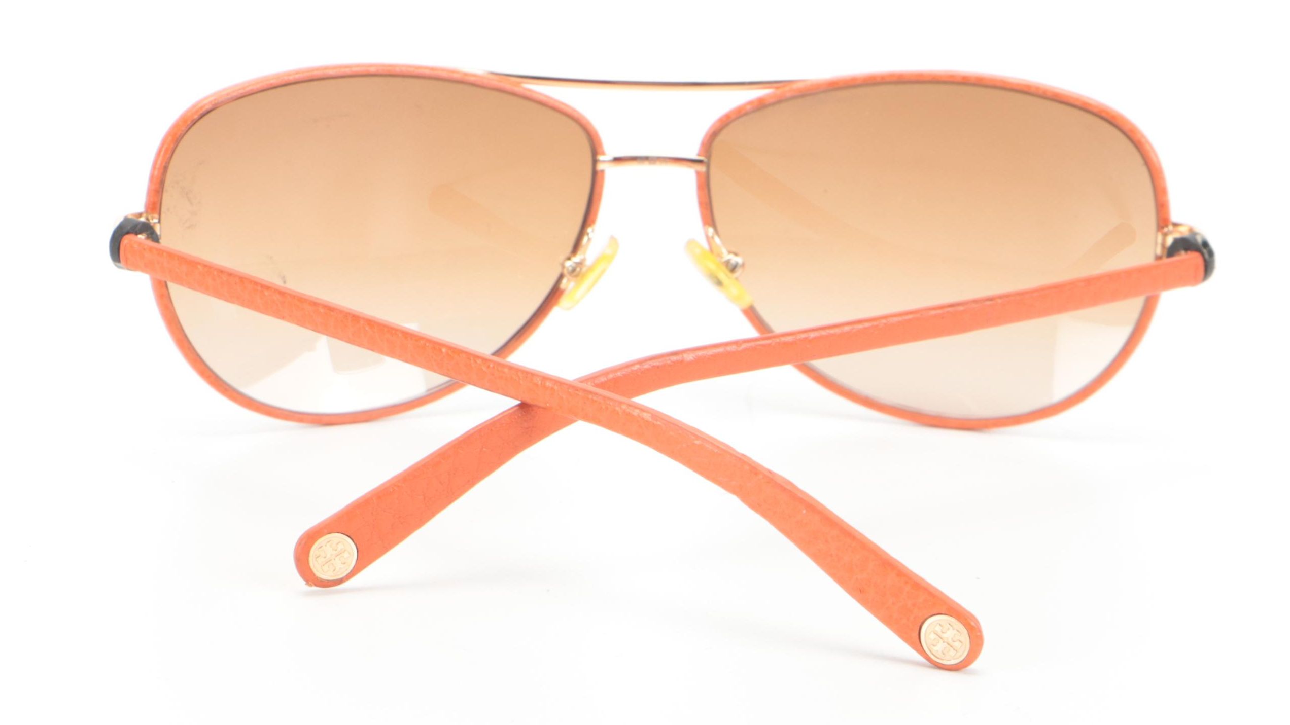 Tory Burch TY5013Q in Aviators in Orange Leather