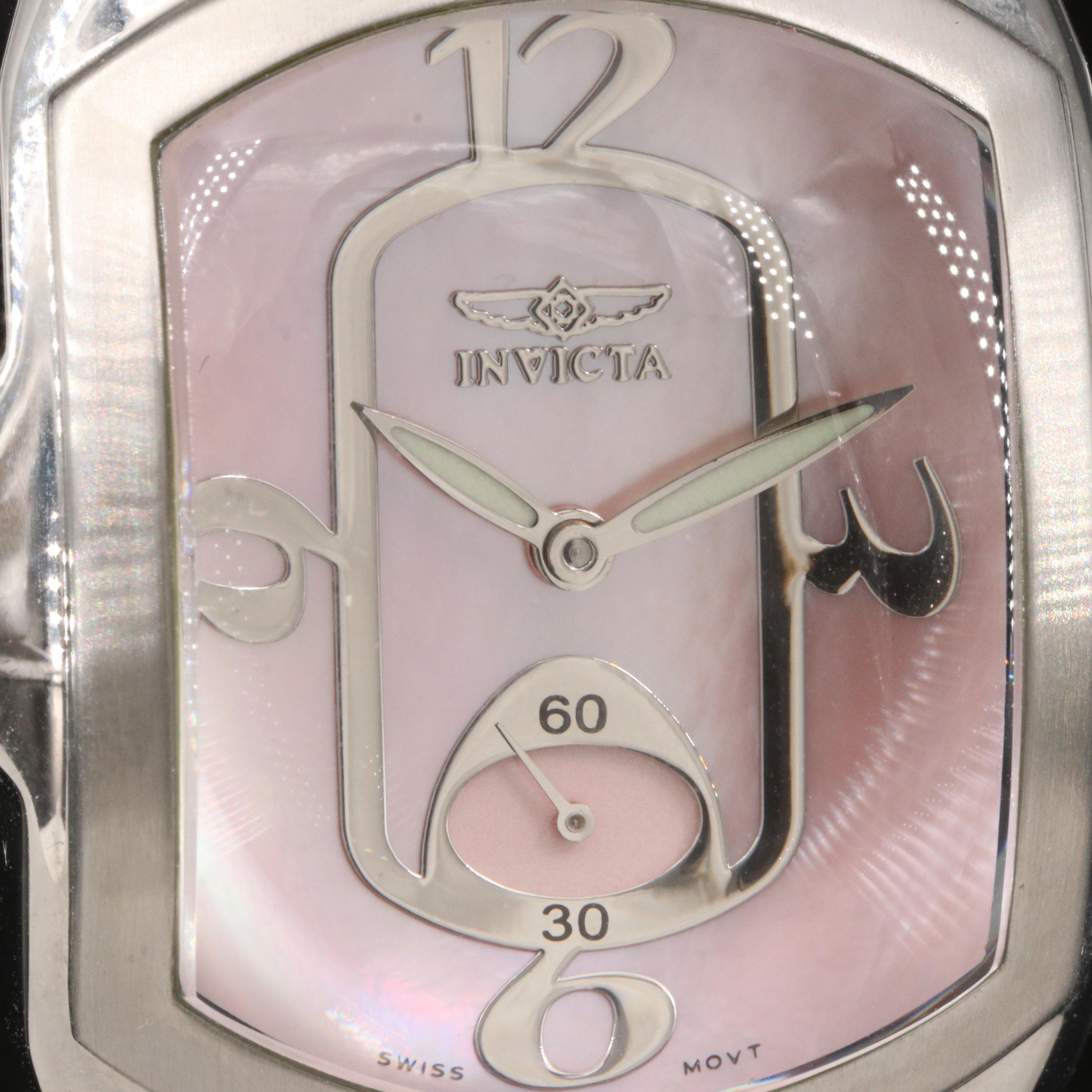 Invicta Lupah Pink Mother of Pearl Dial Stainless Steel Watch