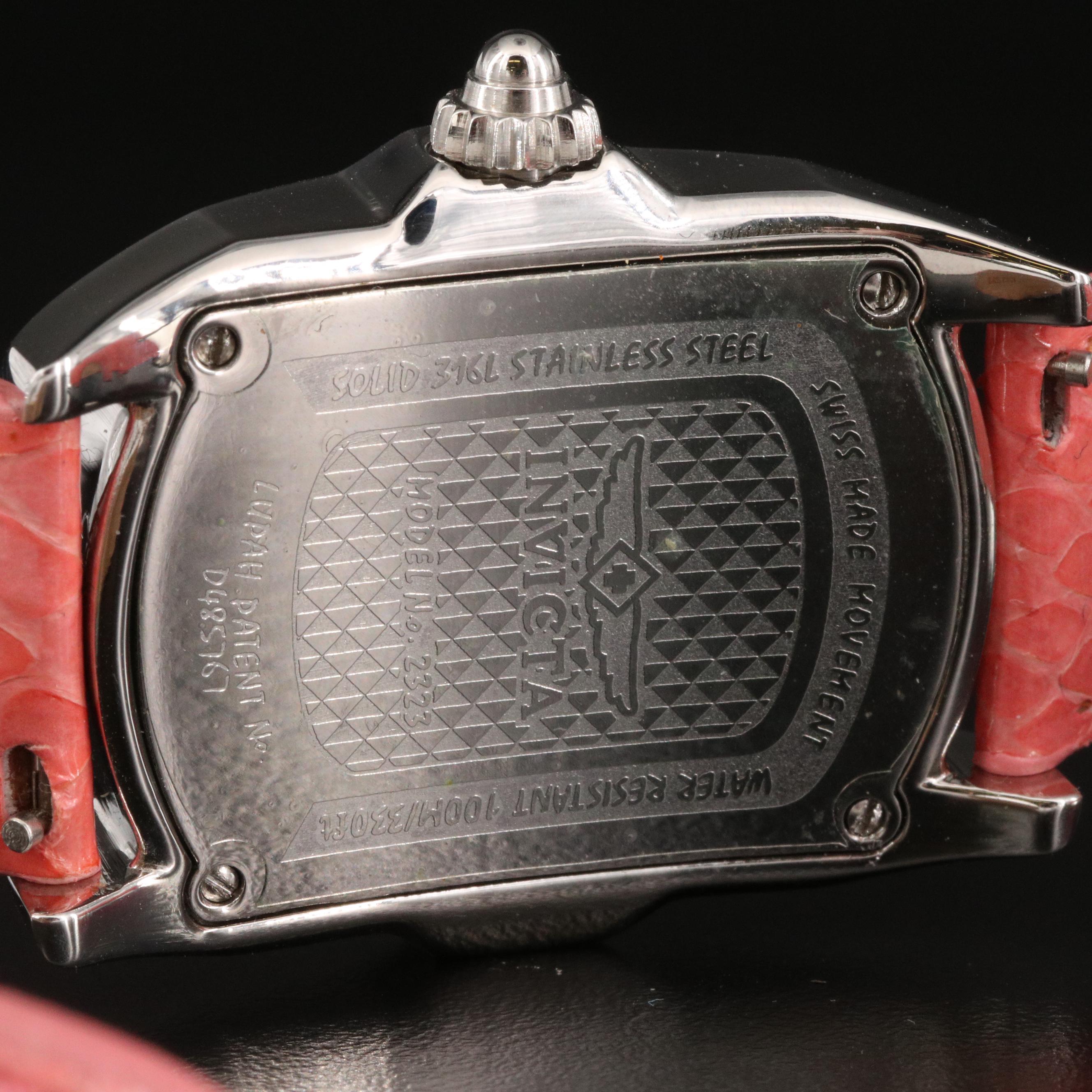 Invicta Lupah Pink Mother of Pearl Dial Stainless Steel Watch