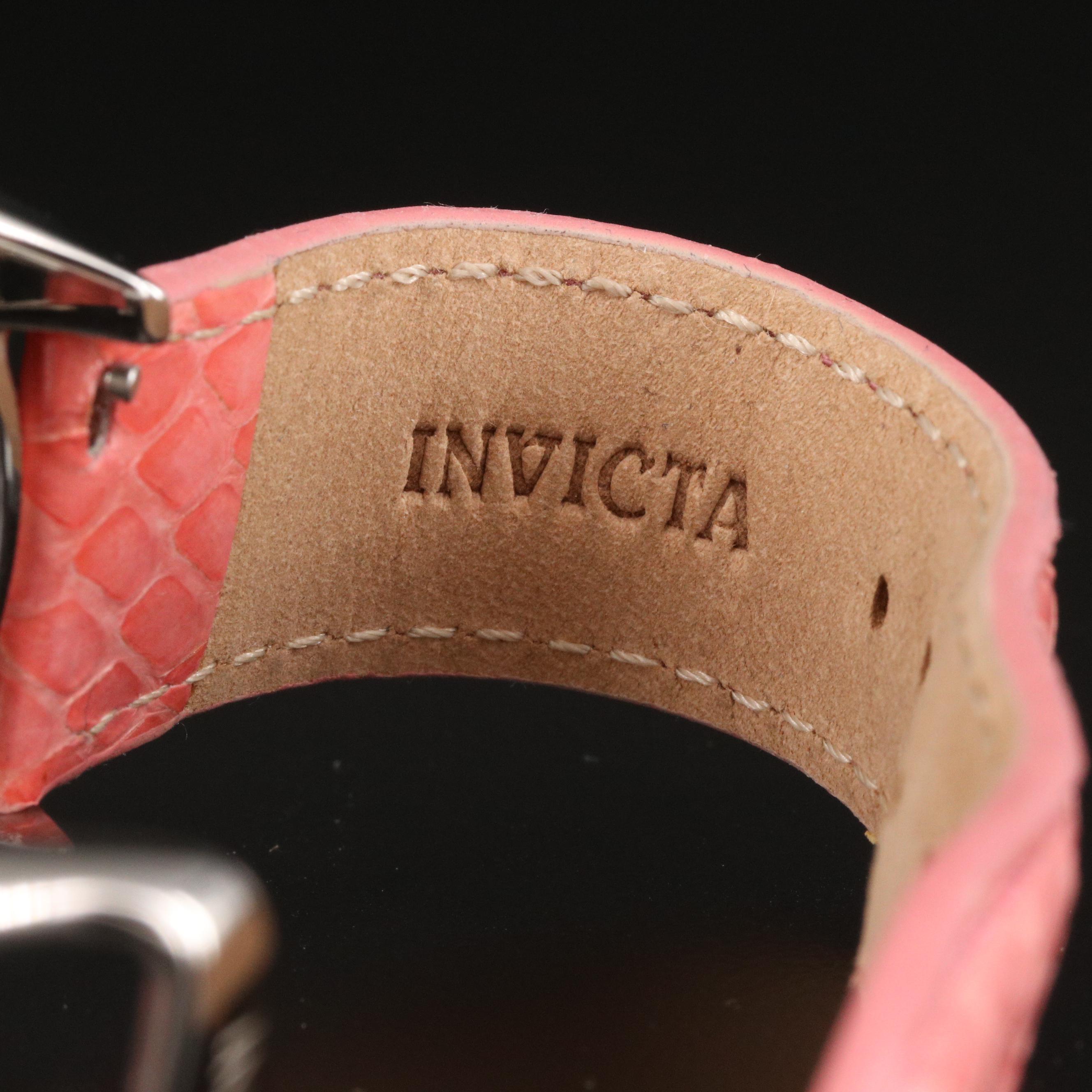 Invicta Lupah Pink Mother of Pearl Dial Stainless Steel Watch