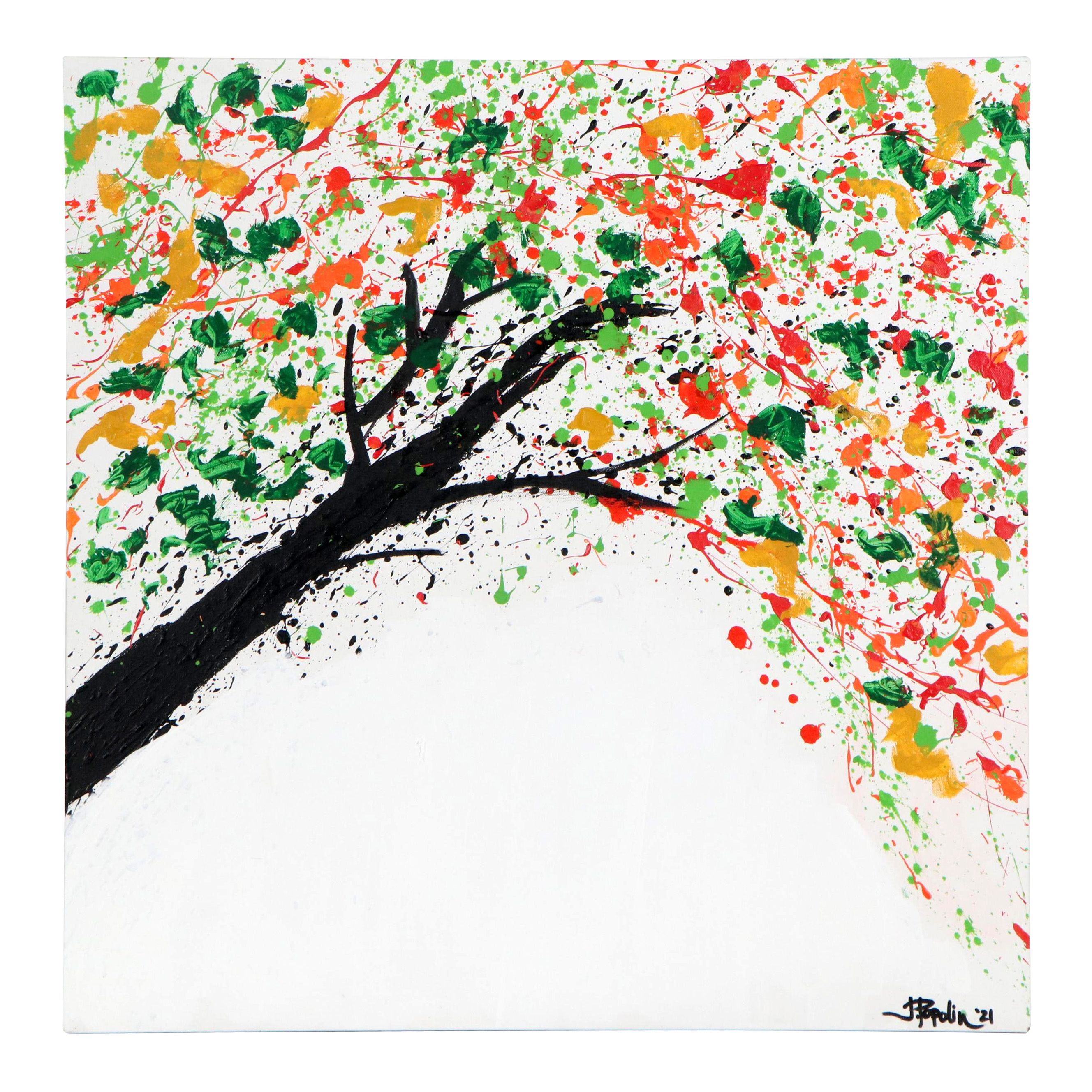 J. Popolin Acrylic Painting "Fall Foliage," 2021