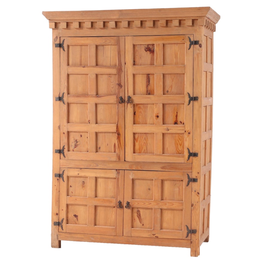 Spanish Colonial Style Pine Media Cabinet