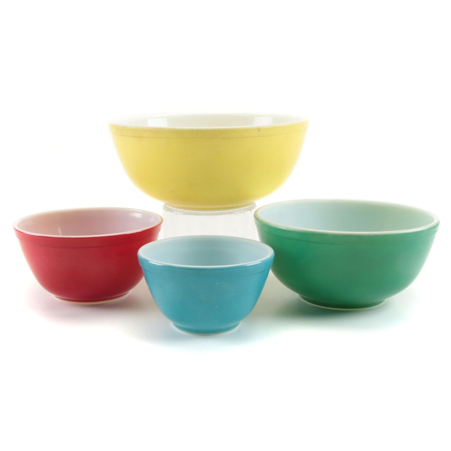 Pyrex "Primary Colors" Nesting Bowls, Mid-20th Century