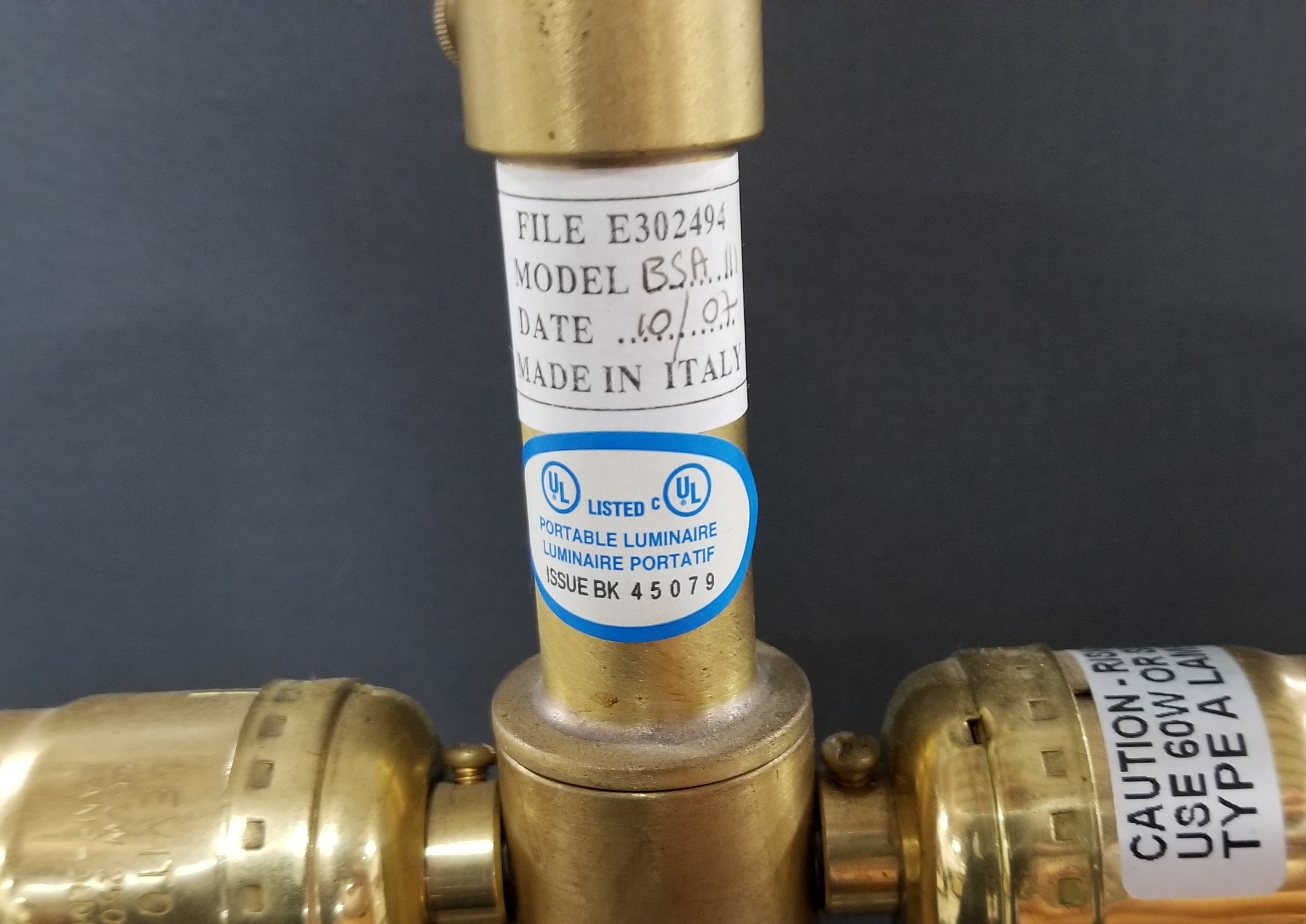 Designer Bill Sofield for Baker "Embassy" Italian Made Table Lamp