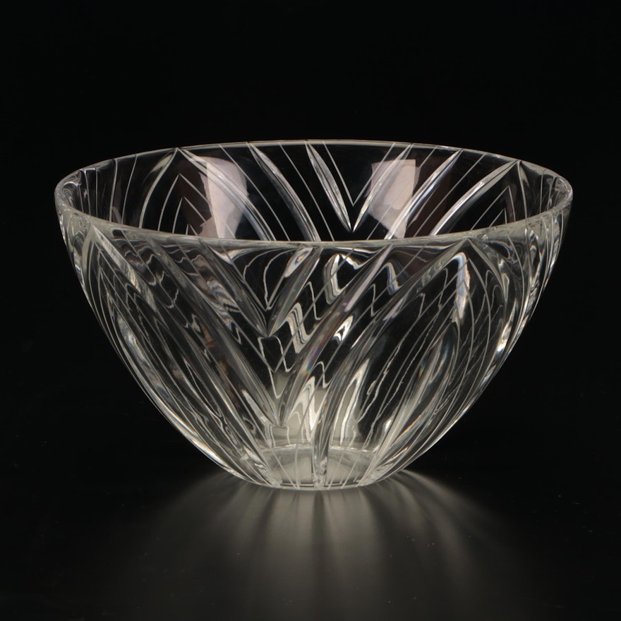 Crystal Centerpiece Bowl, Contemporary