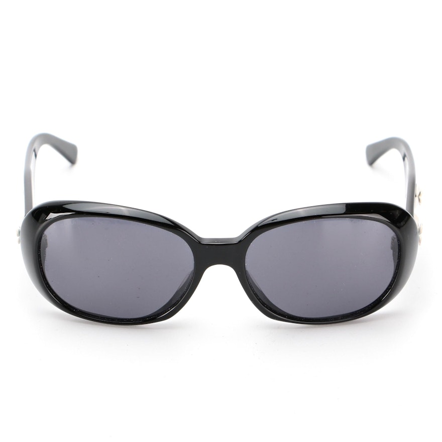 Chanel Camellia CC 5113 Black Sunglasses with Case