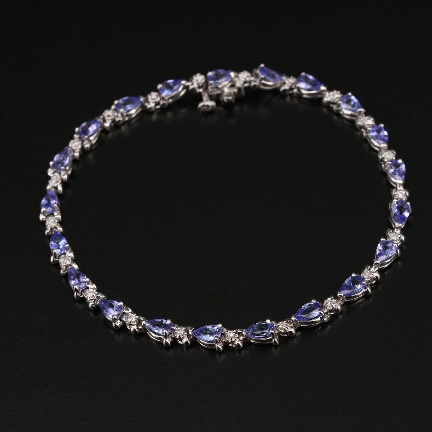 14K Tanzanite and Diamond Bracelet