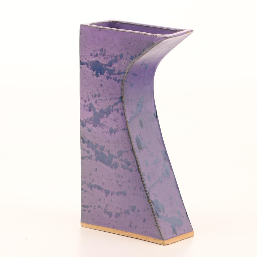 Contemporary Glazed Earthenware Studio Pottery Vase