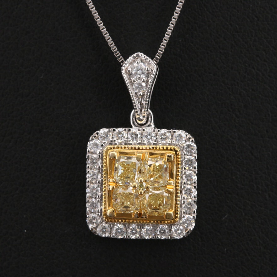 14K 1.37 CTW Diamond Pendant Necklace