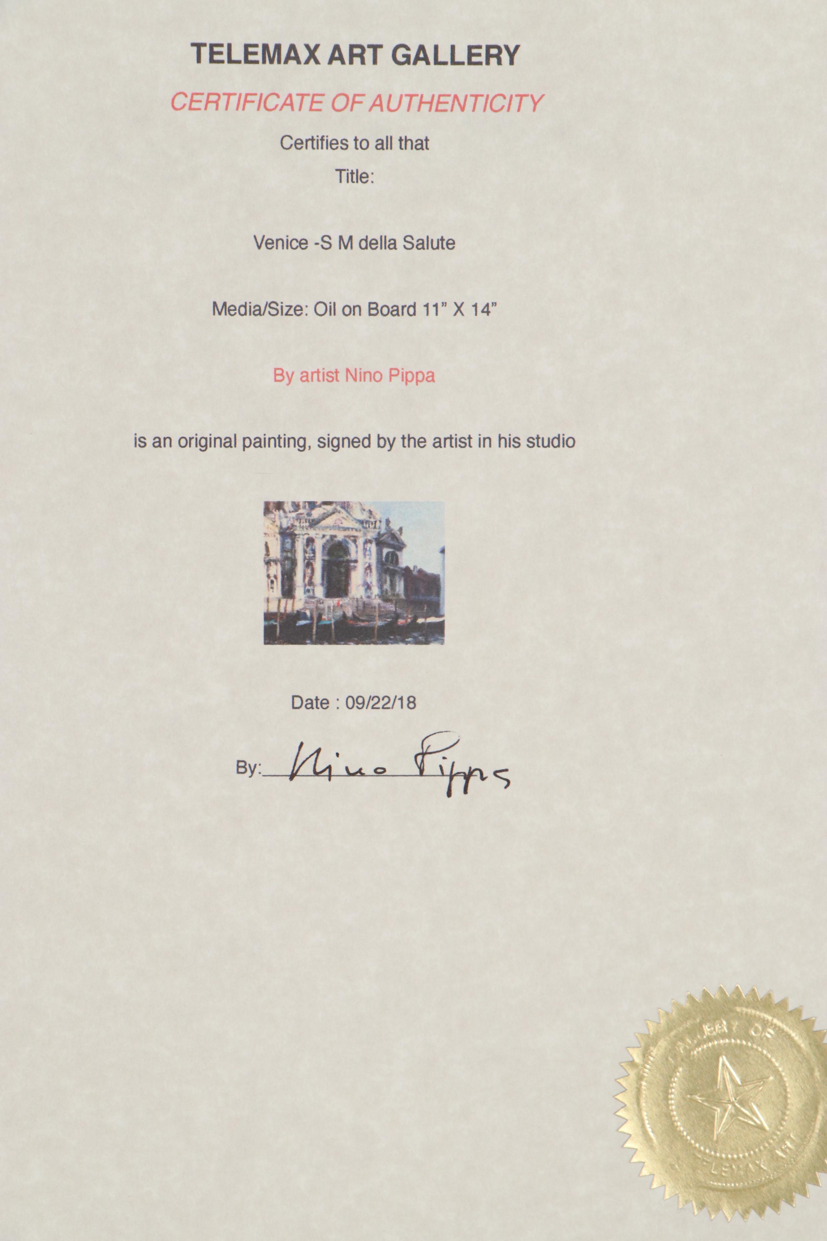 Nino Pippa Oil Painting "Venice - S. M. Della Salute," 2018