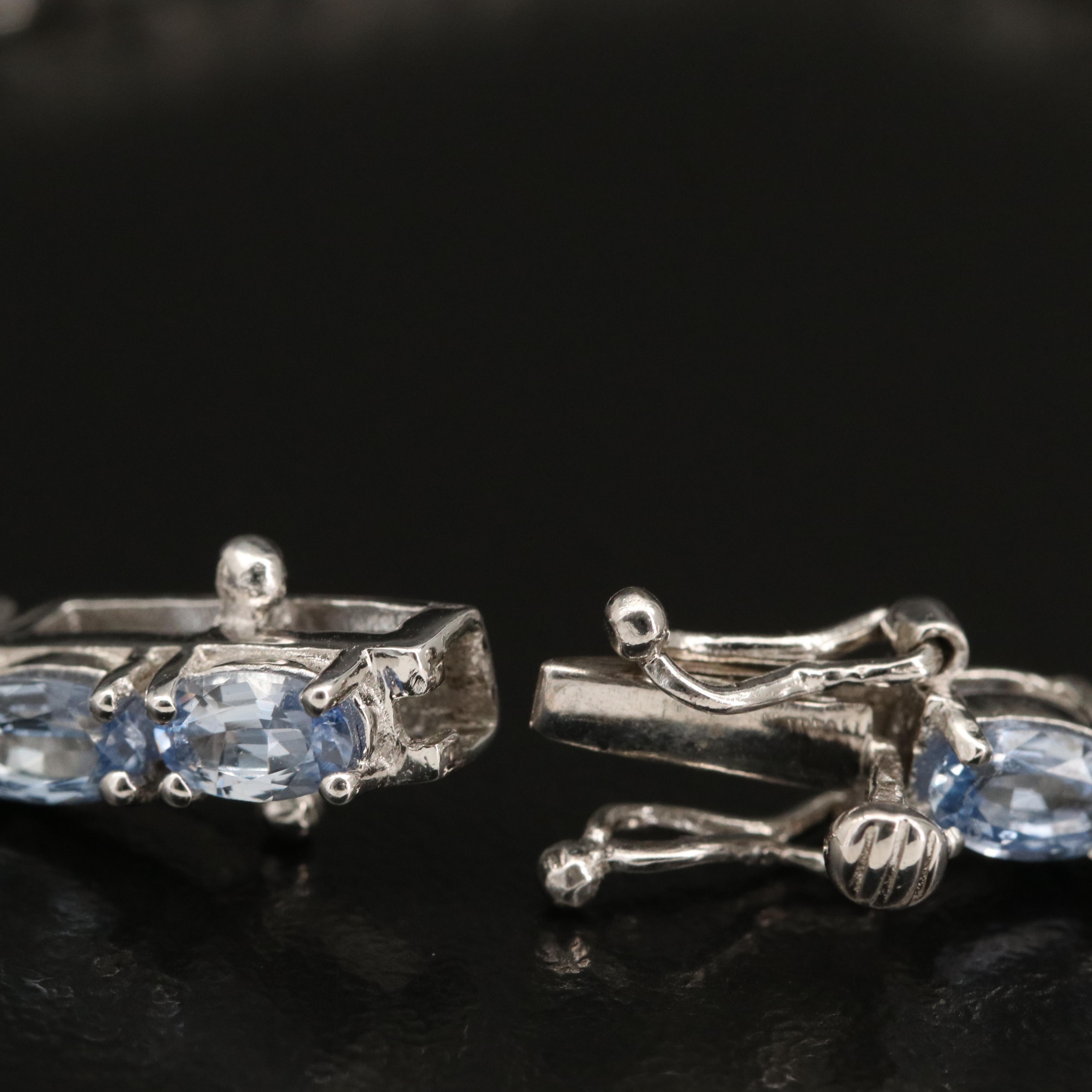 Sterling Sapphire Line Bracelet
