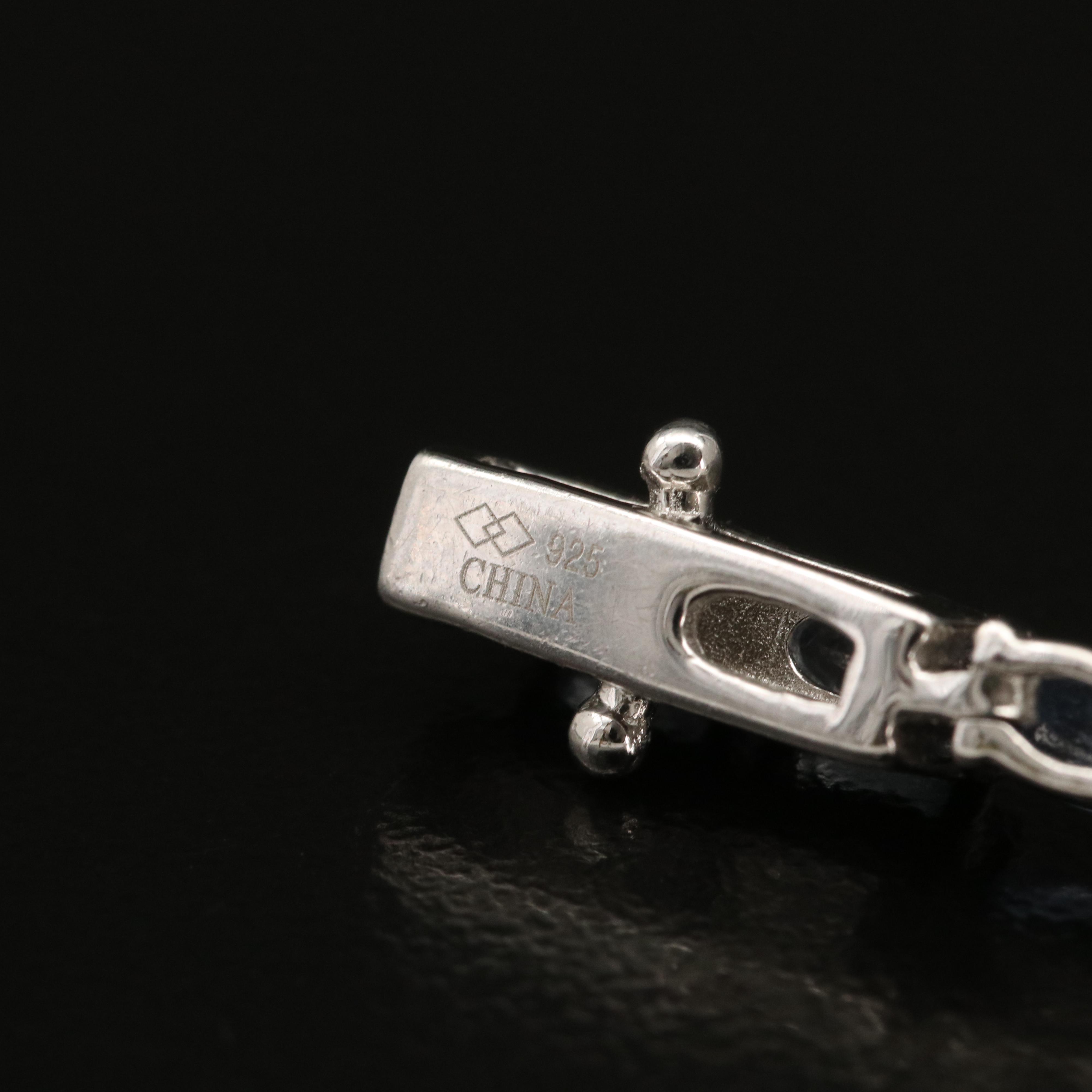 Sterling Sapphire Line Bracelet