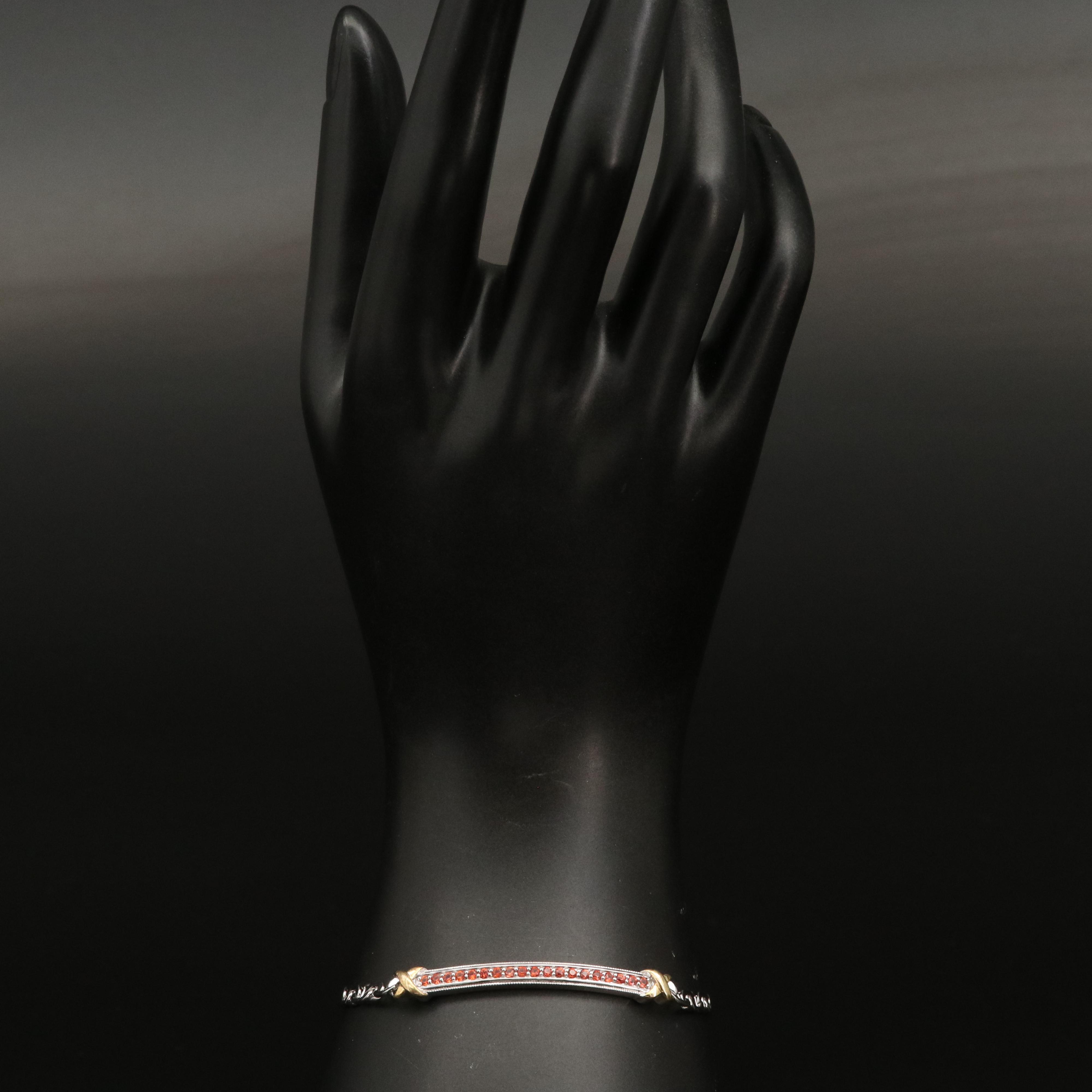 Sterling Sapphire and Mariner Link Bracelet