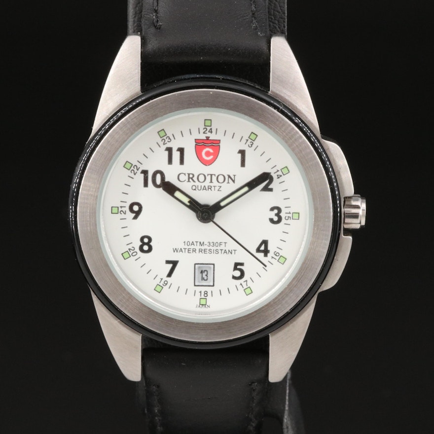 Croton Stainless Steel Quartz Wristwatch