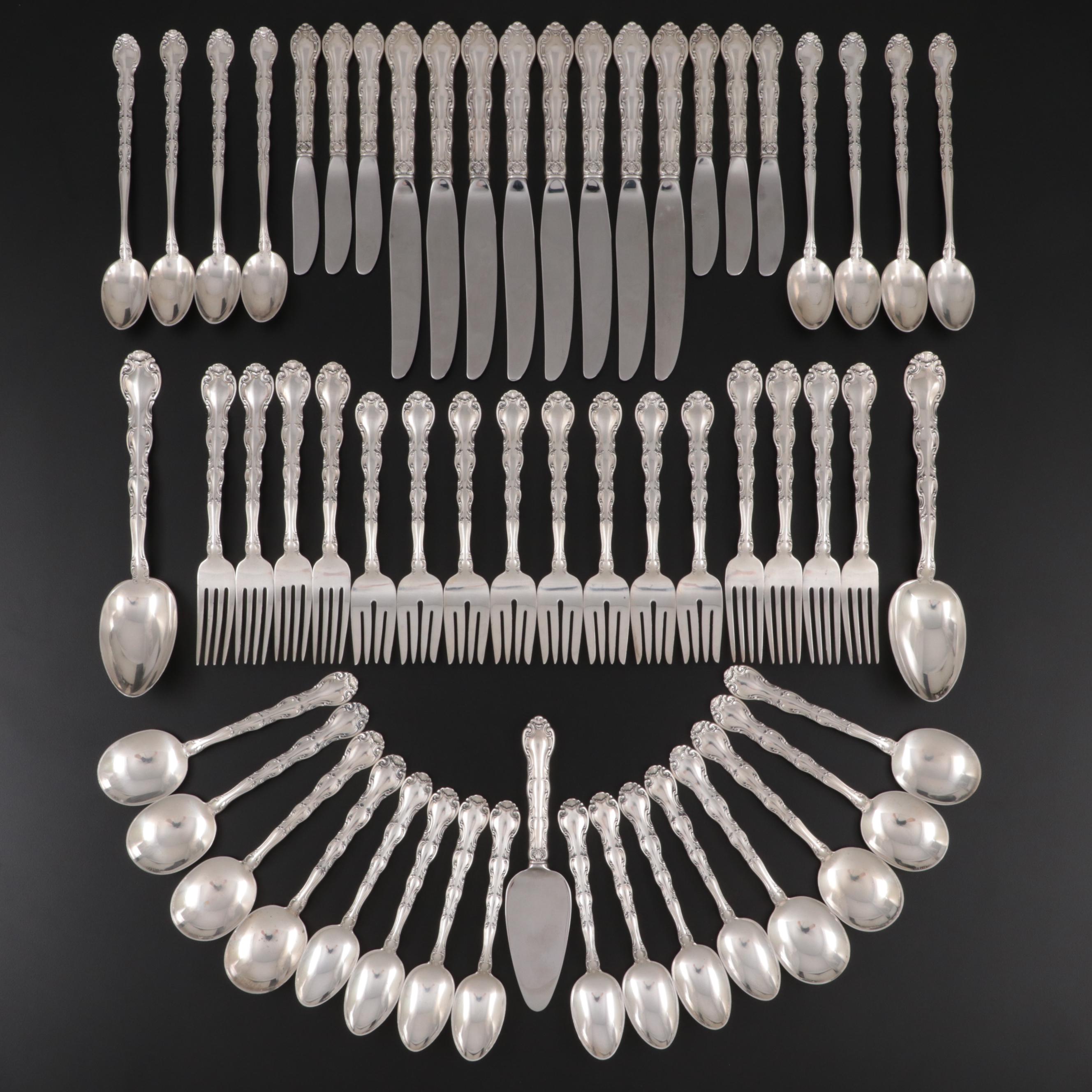 Alvin "French Scroll" Sterling Silver Flatware and Serving Utensils, 1953–1991