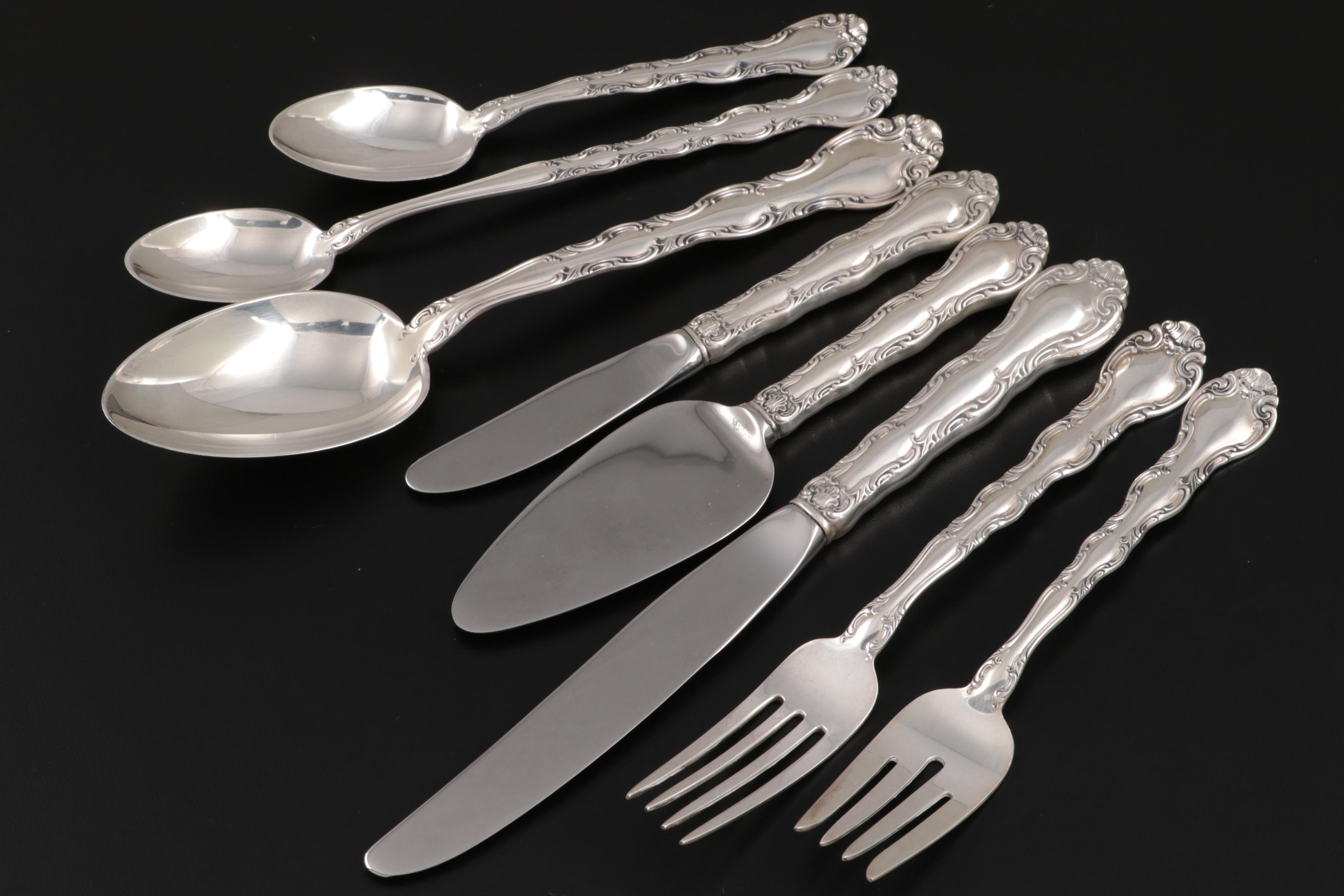 Alvin "French Scroll" Sterling Silver Flatware and Serving Utensils, 1953–1991