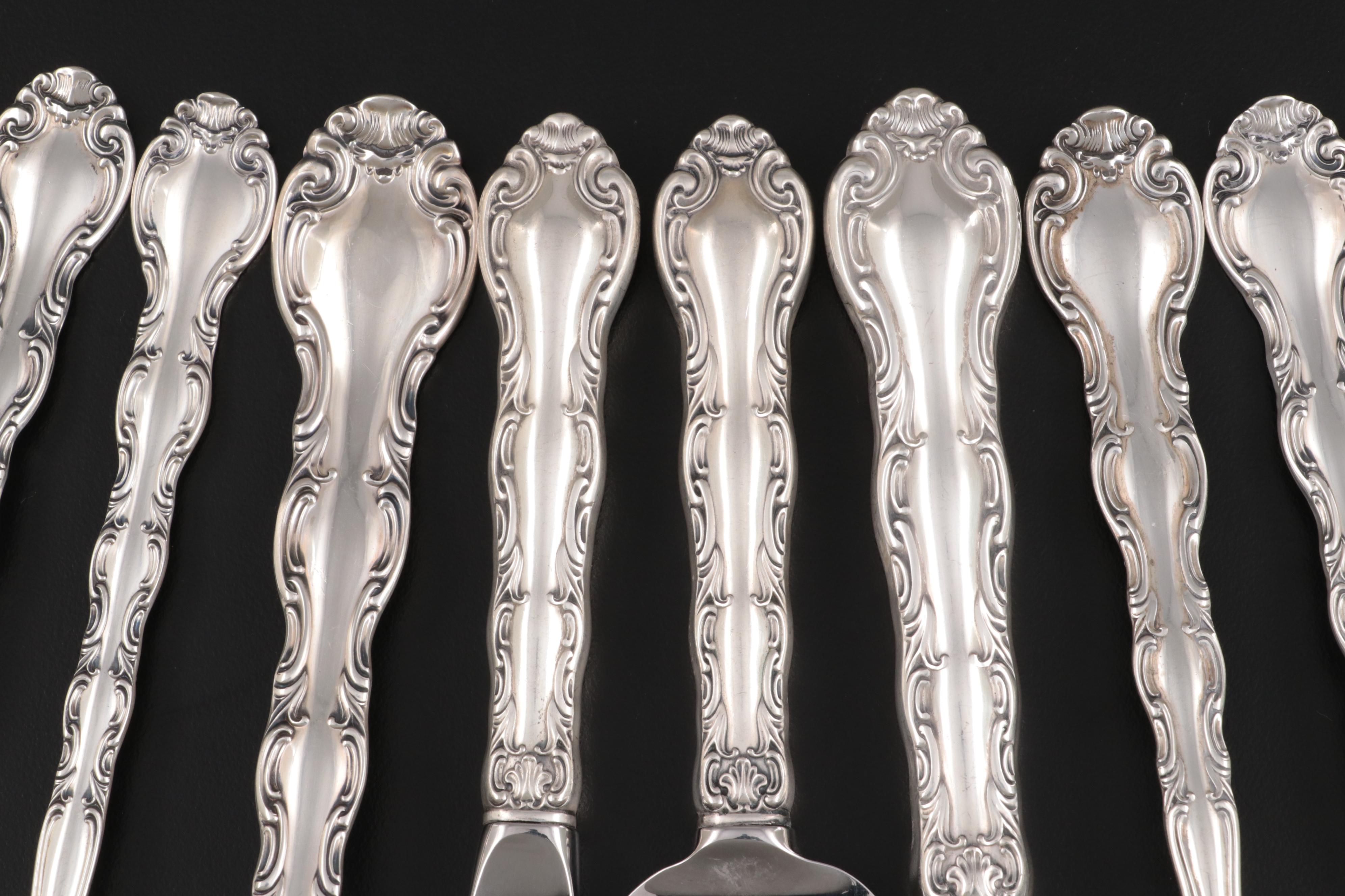 Alvin "French Scroll" Sterling Silver Flatware and Serving Utensils, 1953–1991