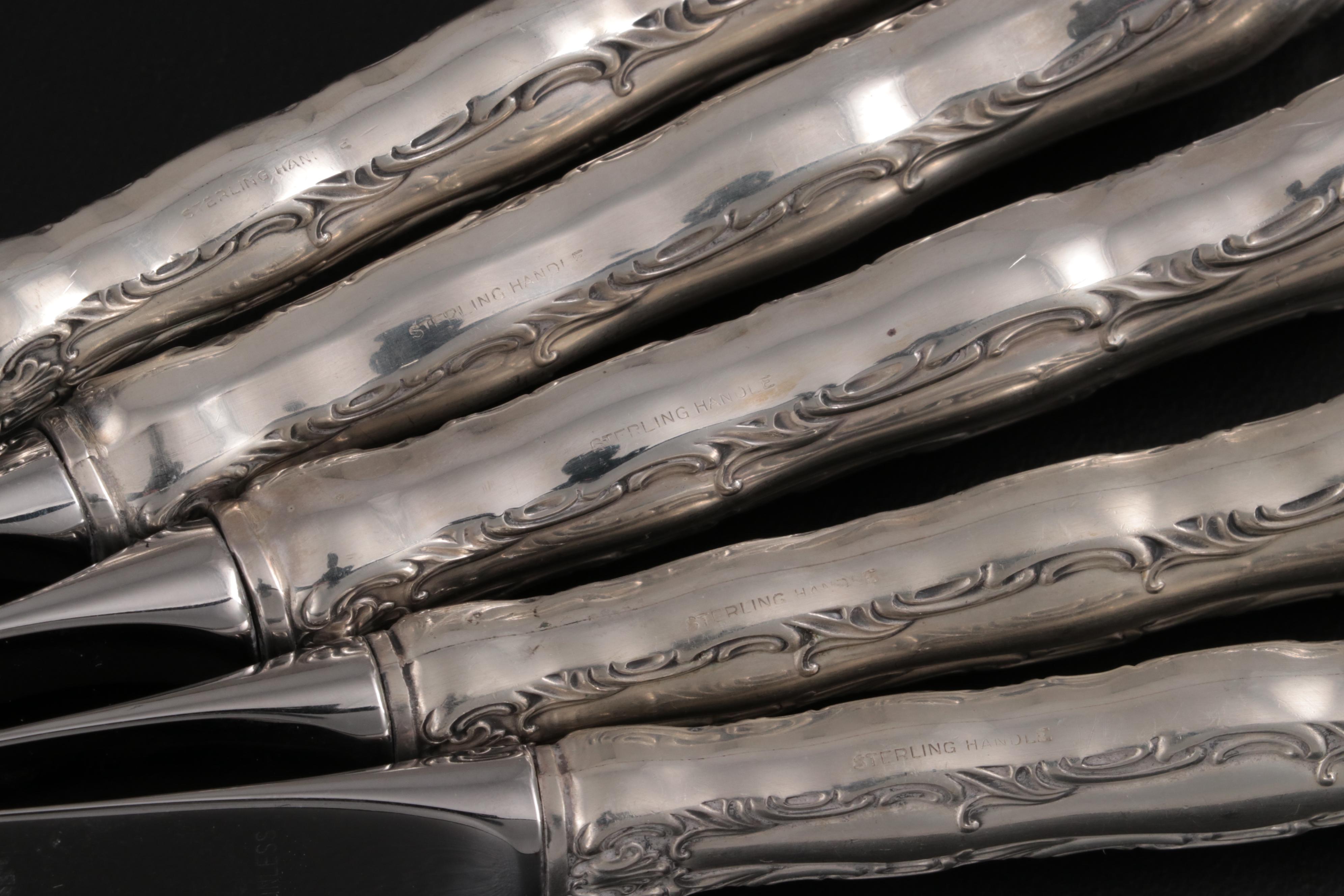 Alvin "French Scroll" Sterling Silver Flatware and Serving Utensils, 1953–1991